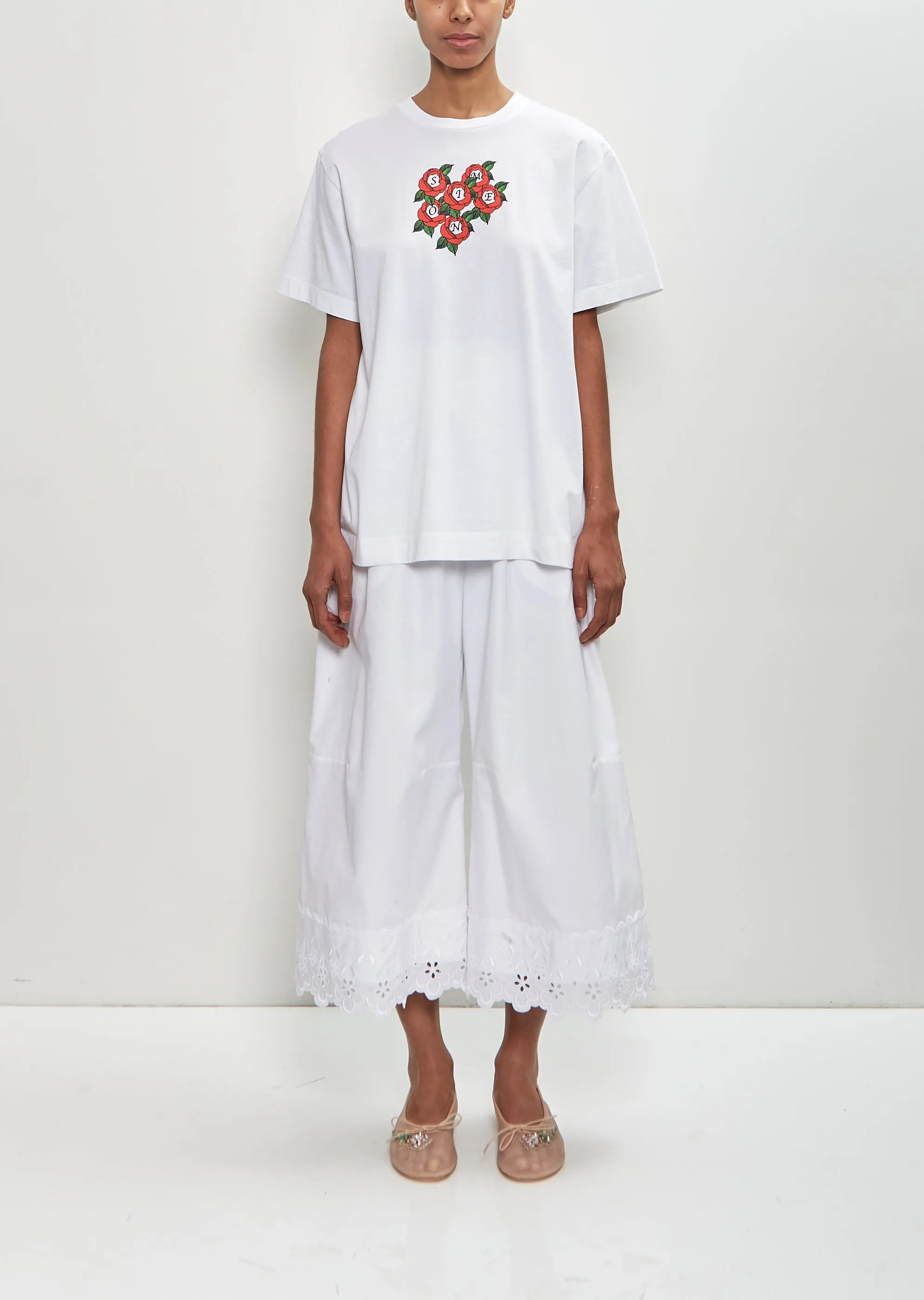 Cotton Cluster Rose Logo Print T-Shirt sold by La Garconne product image thumbnail 4