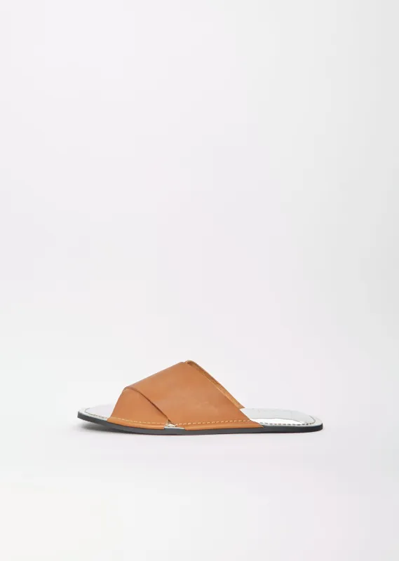 Flat Leather Strap Sandal sold by La Garconne