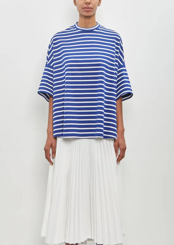 Striped Jersey Drop Shoulder Shirt sold by La Garconne