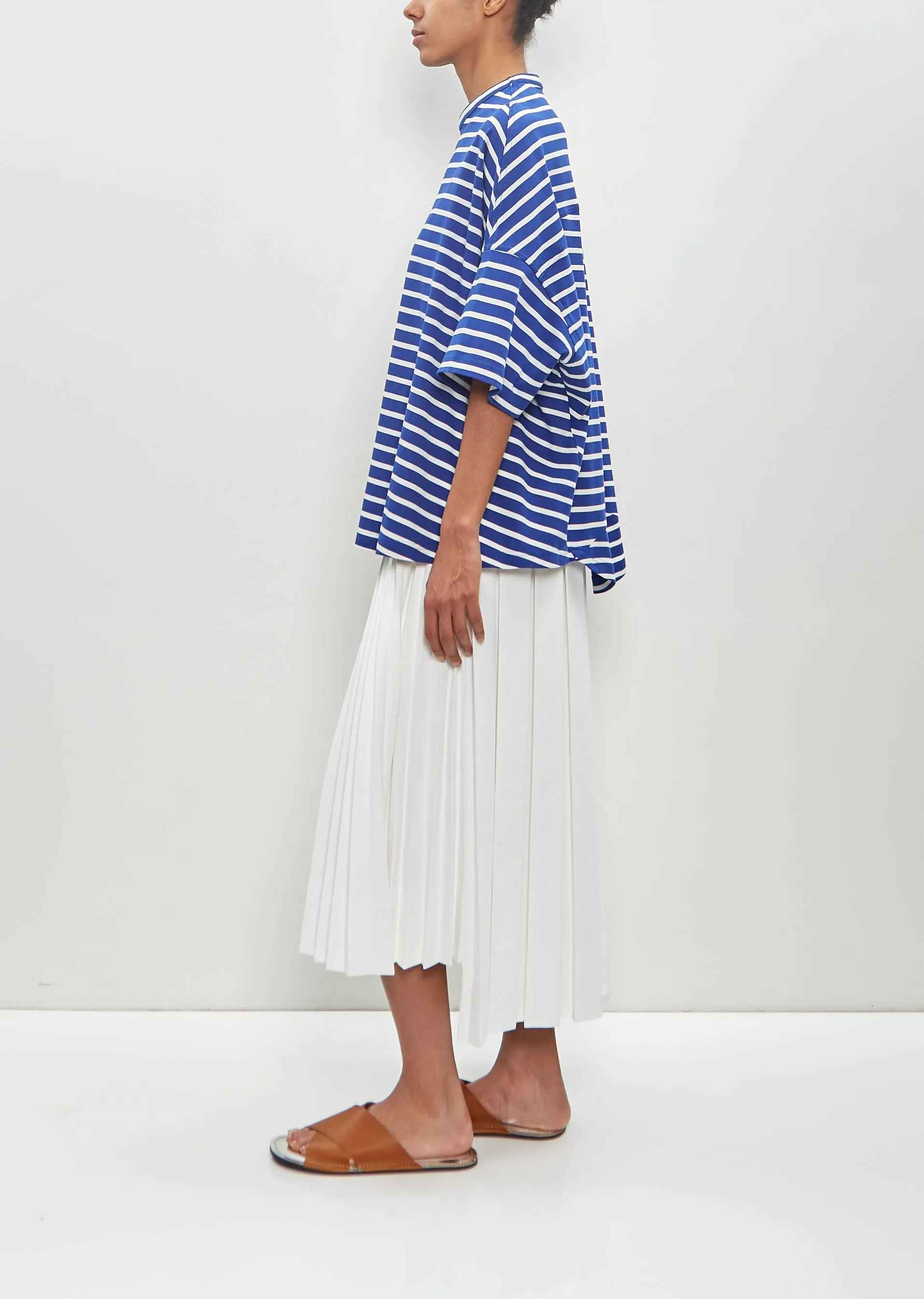 Striped Jersey Drop Shoulder Shirt sold by La Garconne product image thumbnail 2