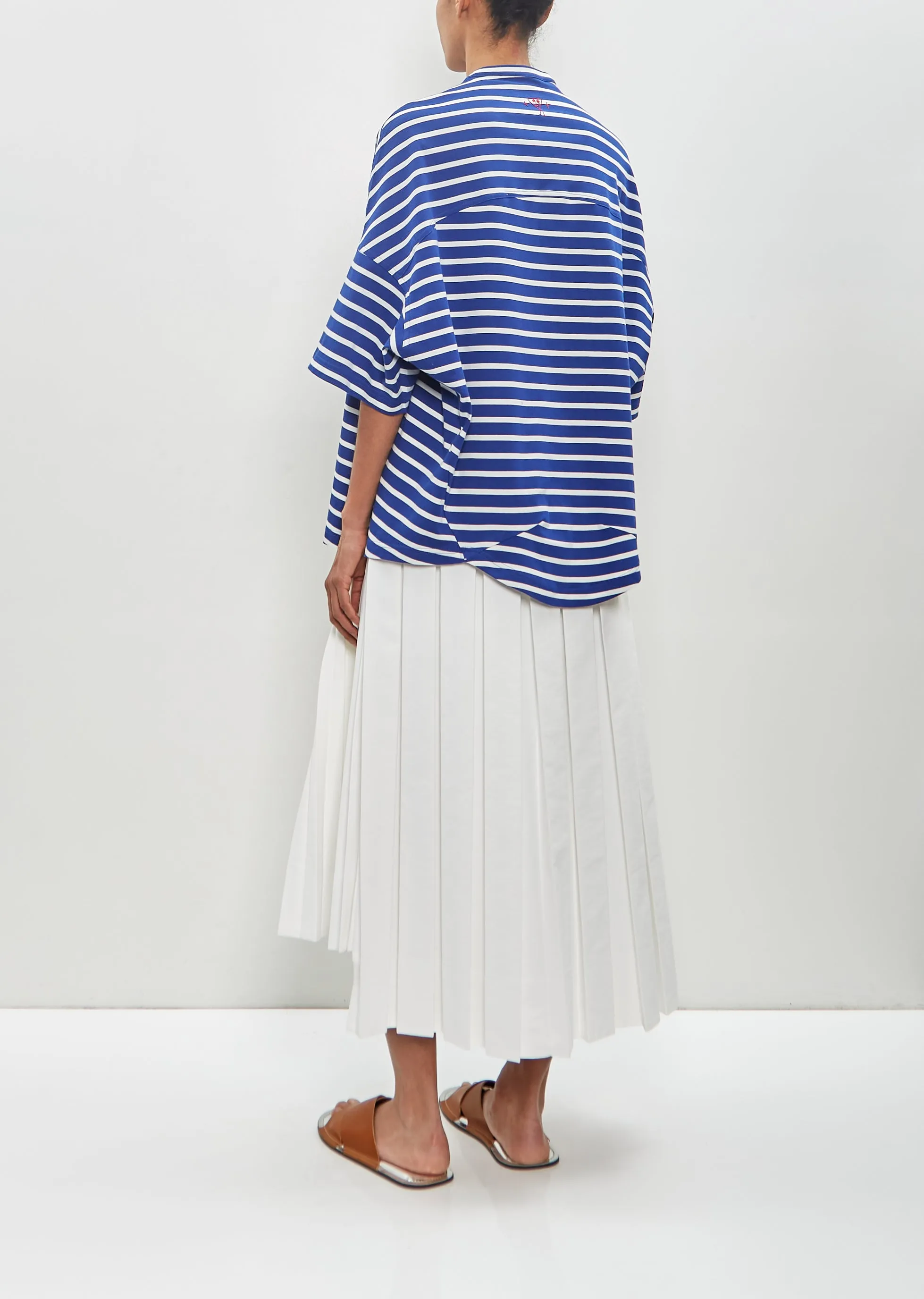 Striped Jersey Drop Shoulder Shirt sold by La Garconne product image thumbnail 3