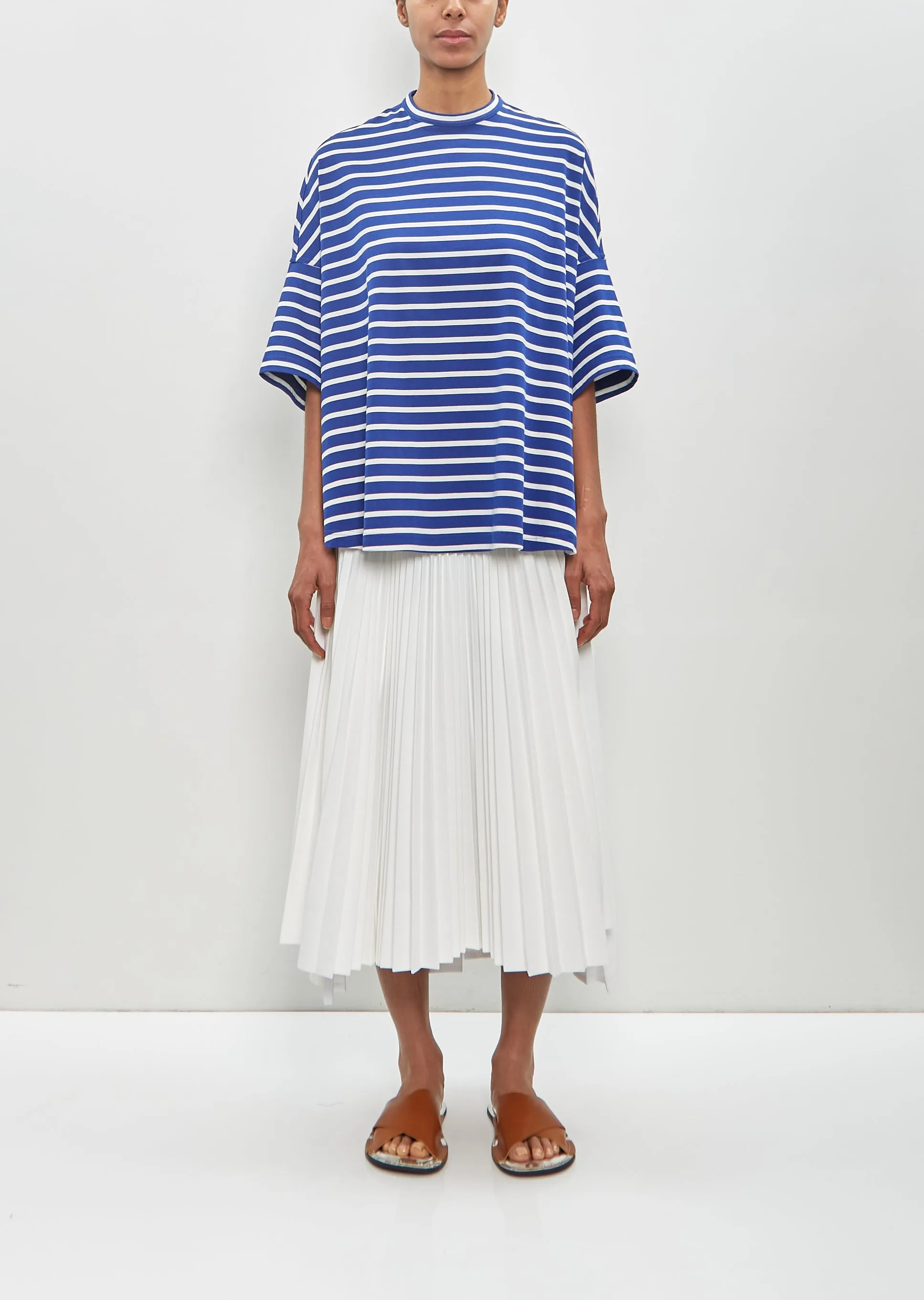 Striped Jersey Drop Shoulder Shirt sold by La Garconne product image thumbnail 4