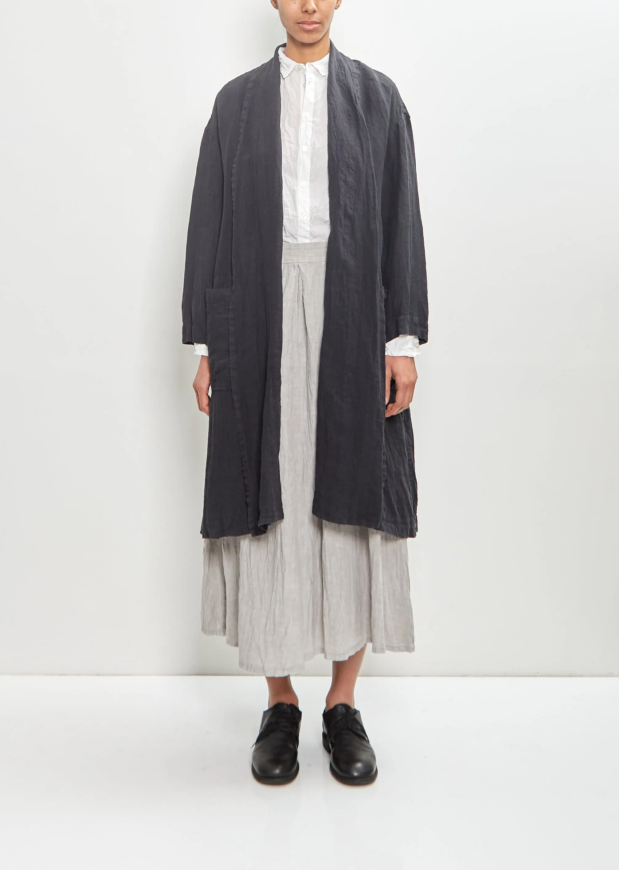 French Linen Robe Coat sold by La Garconne