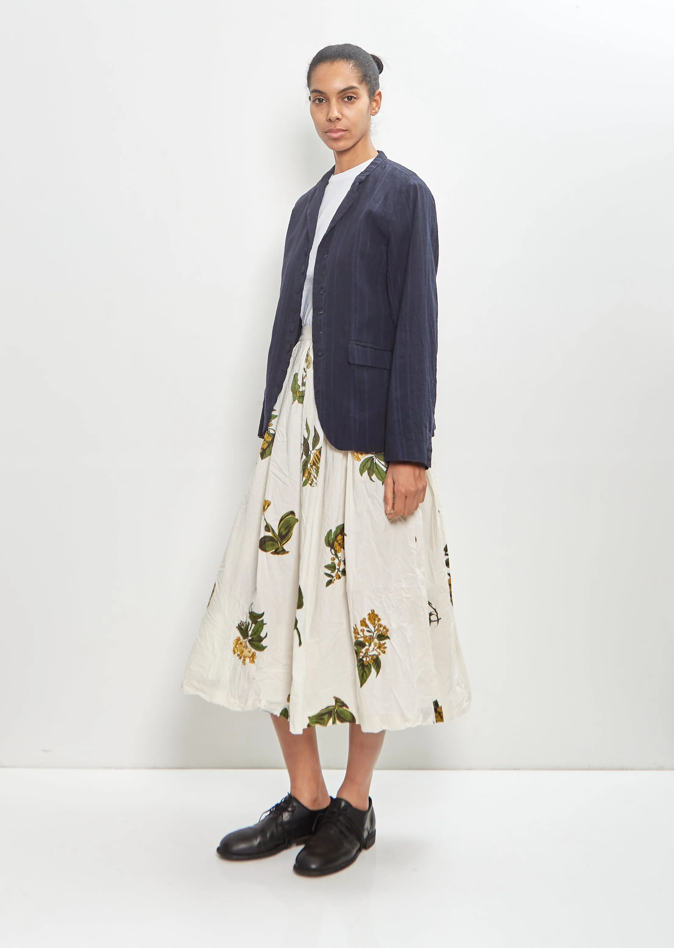 Linen Cotton Yarn Dyed Random Stripe Jacket sold by La Garconne product image thumbnail 4