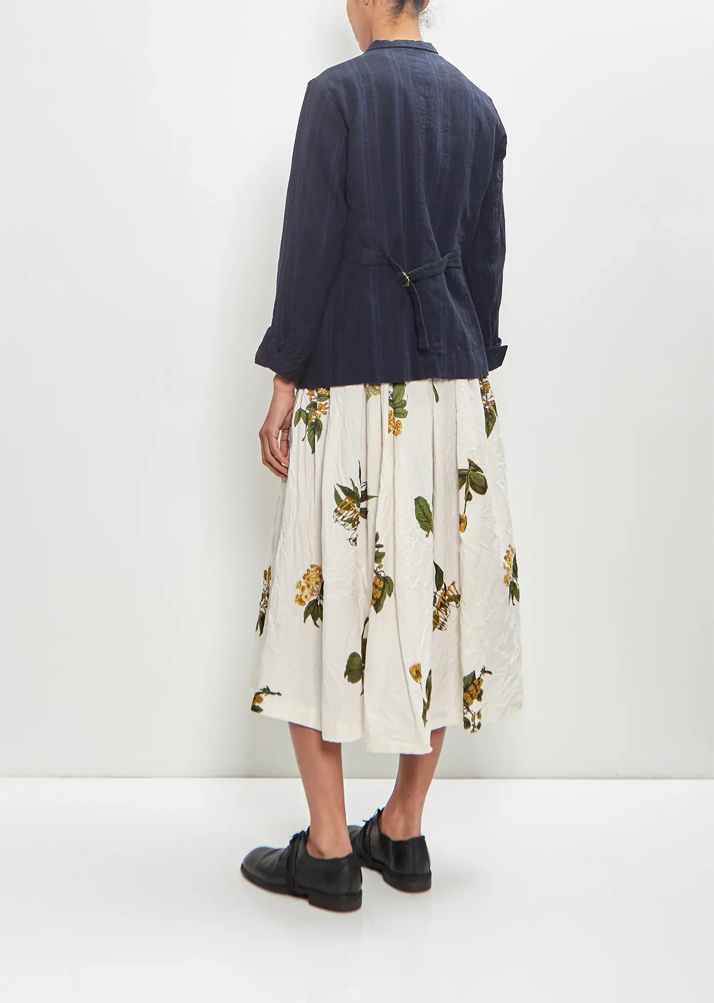 Linen Cotton Yarn Dyed Random Stripe Jacket sold by La Garconne product image thumbnail 3