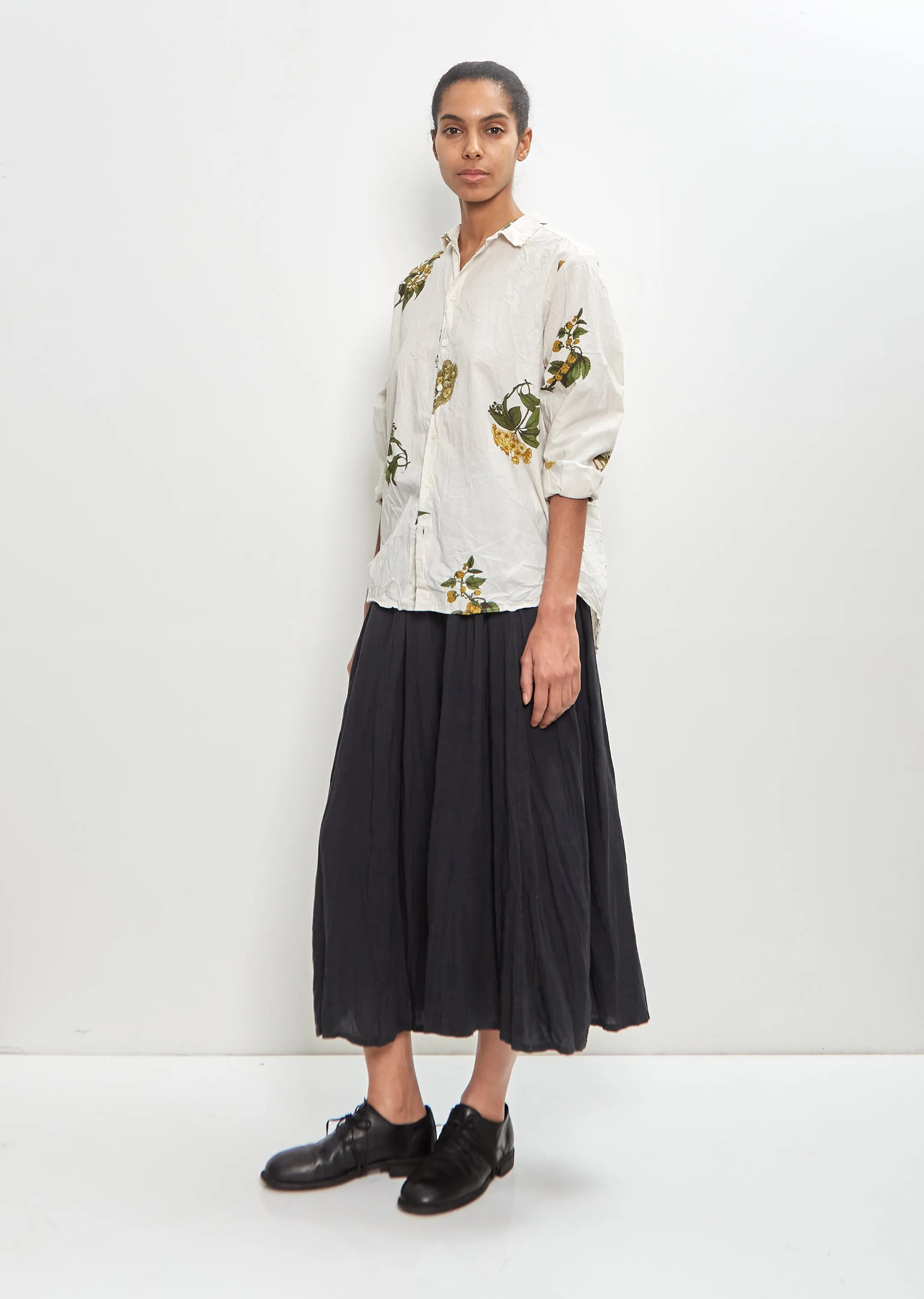 Cotton Summer Botanical Print Blouse — Ivory sold by La Garconne product image thumbnail 4