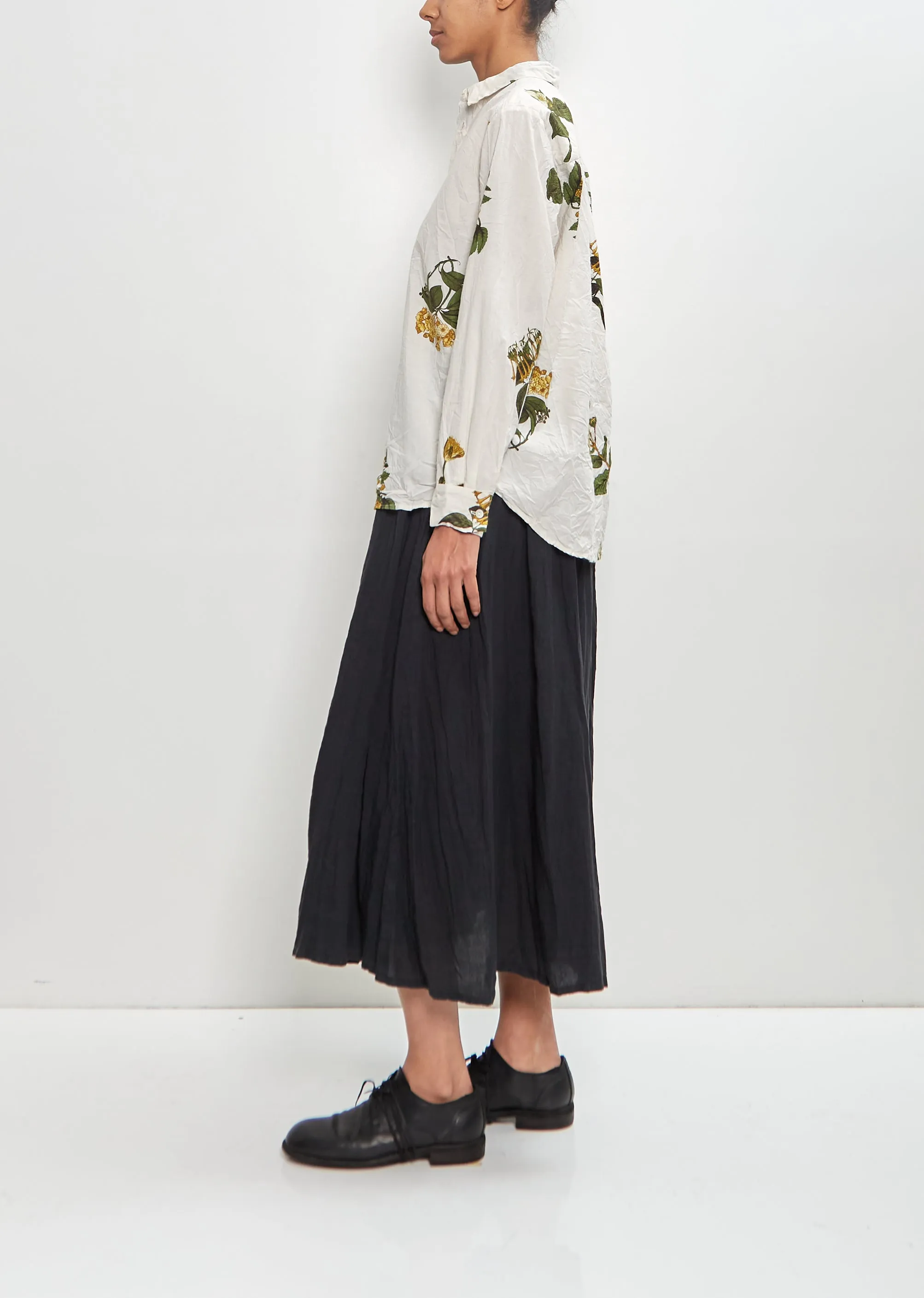 Cotton Summer Botanical Print Blouse — Ivory sold by La Garconne product image thumbnail 2