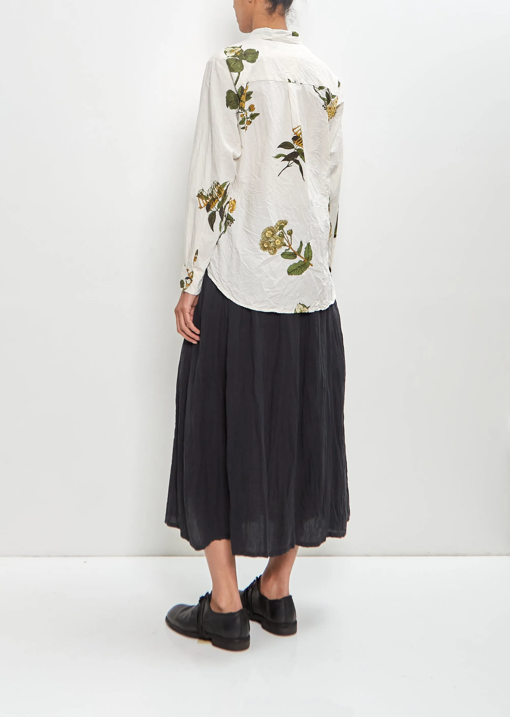 Cotton Summer Botanical Print Blouse — Ivory sold by La Garconne product image thumbnail 3