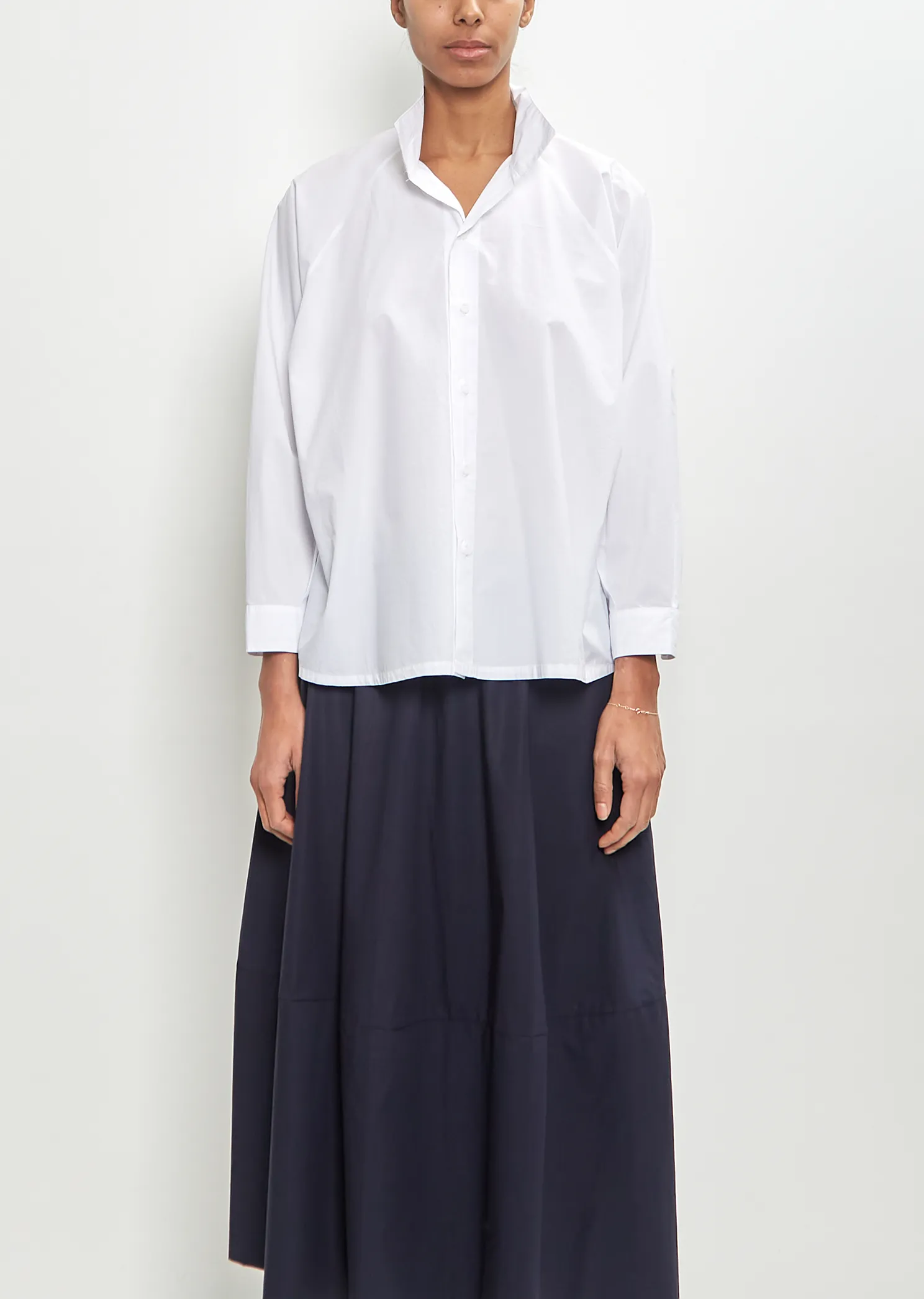 Cotton Marella Shirt — White sold by La Garconne