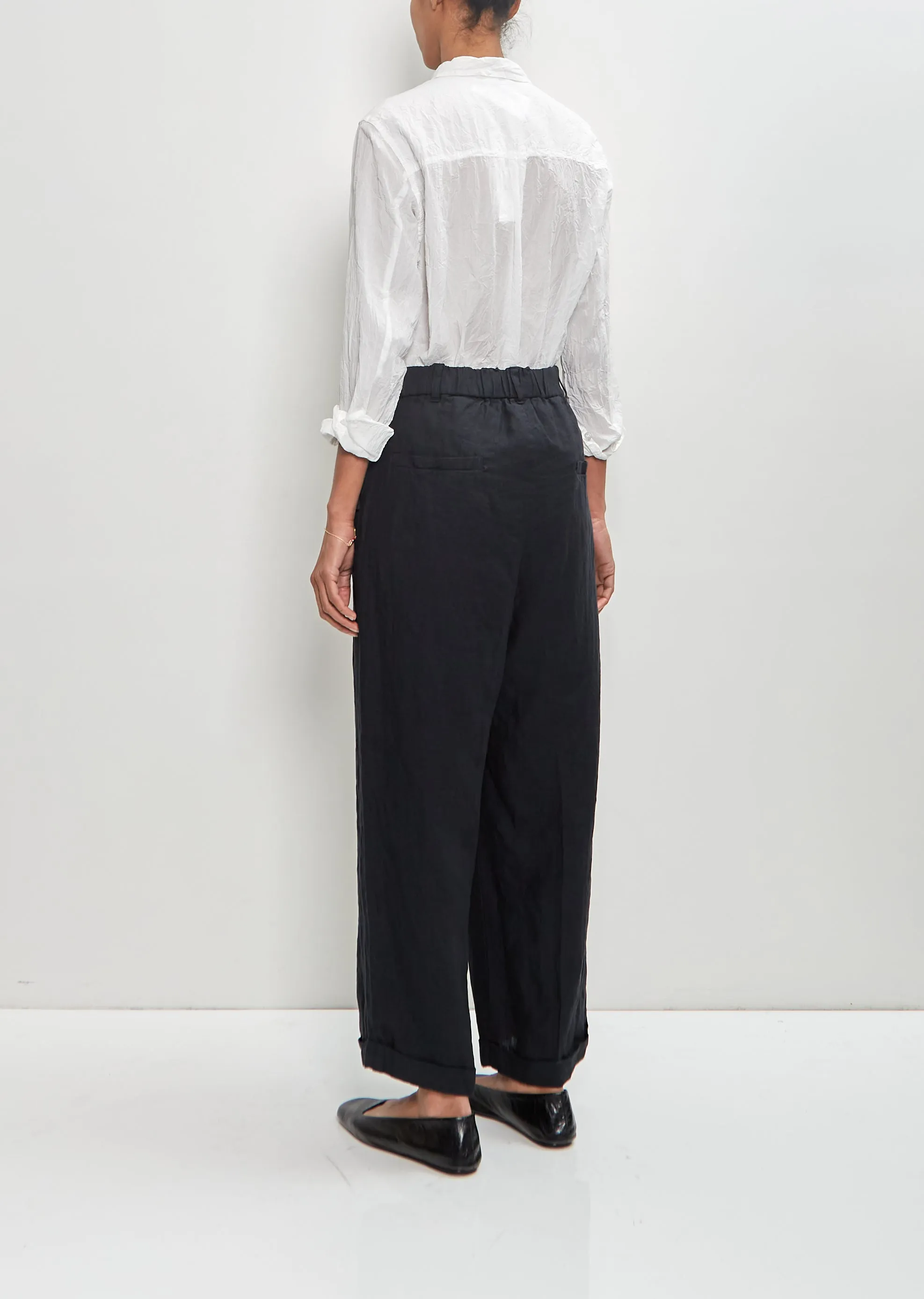 Linen Cotton Canvas Center Crease Pants sold by La Garconne product image thumbnail 3