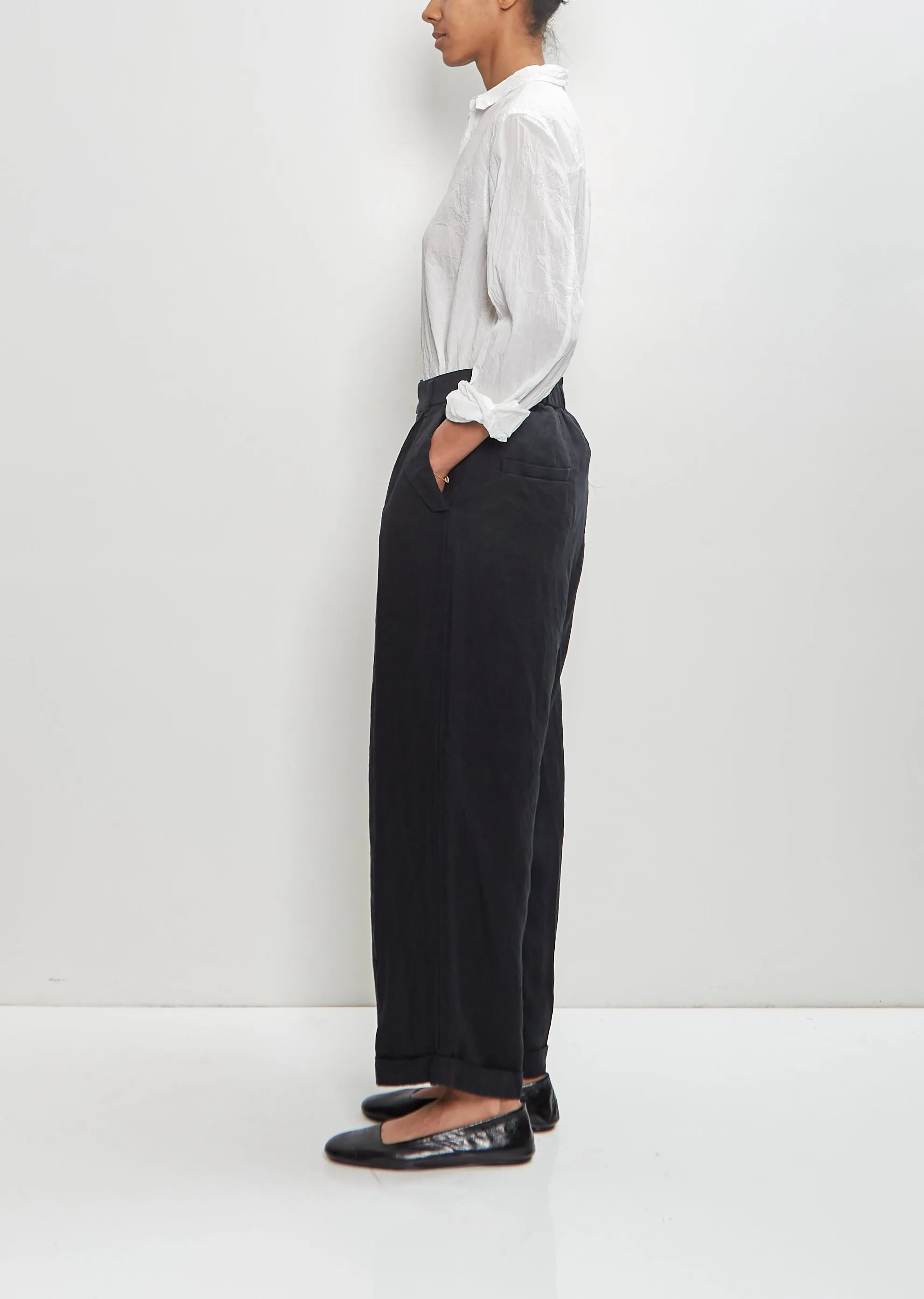 Linen Cotton Canvas Center Crease Pants sold by La Garconne product image thumbnail 2