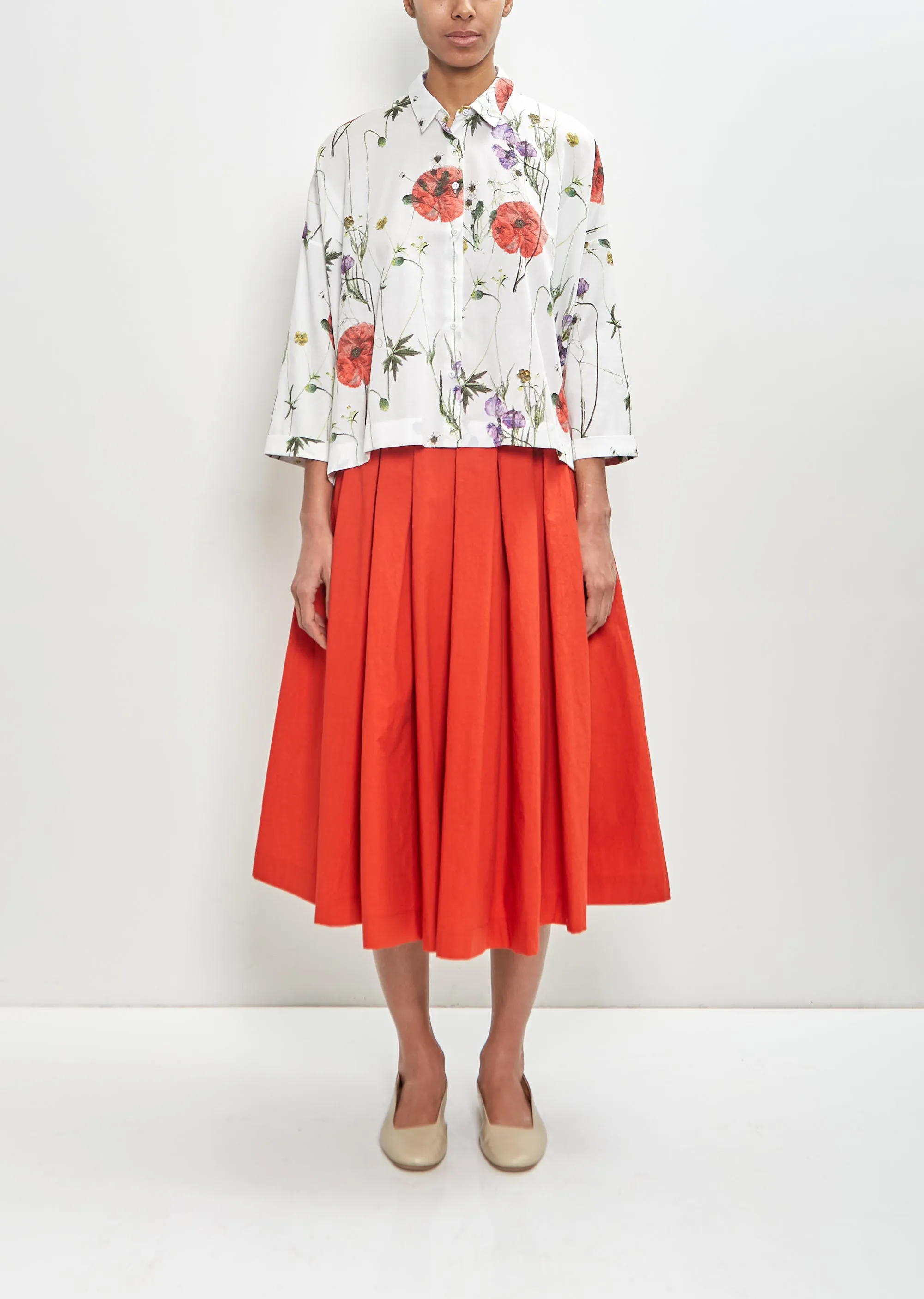 Cotton Poplin Solange Skirt sold by La Garconne