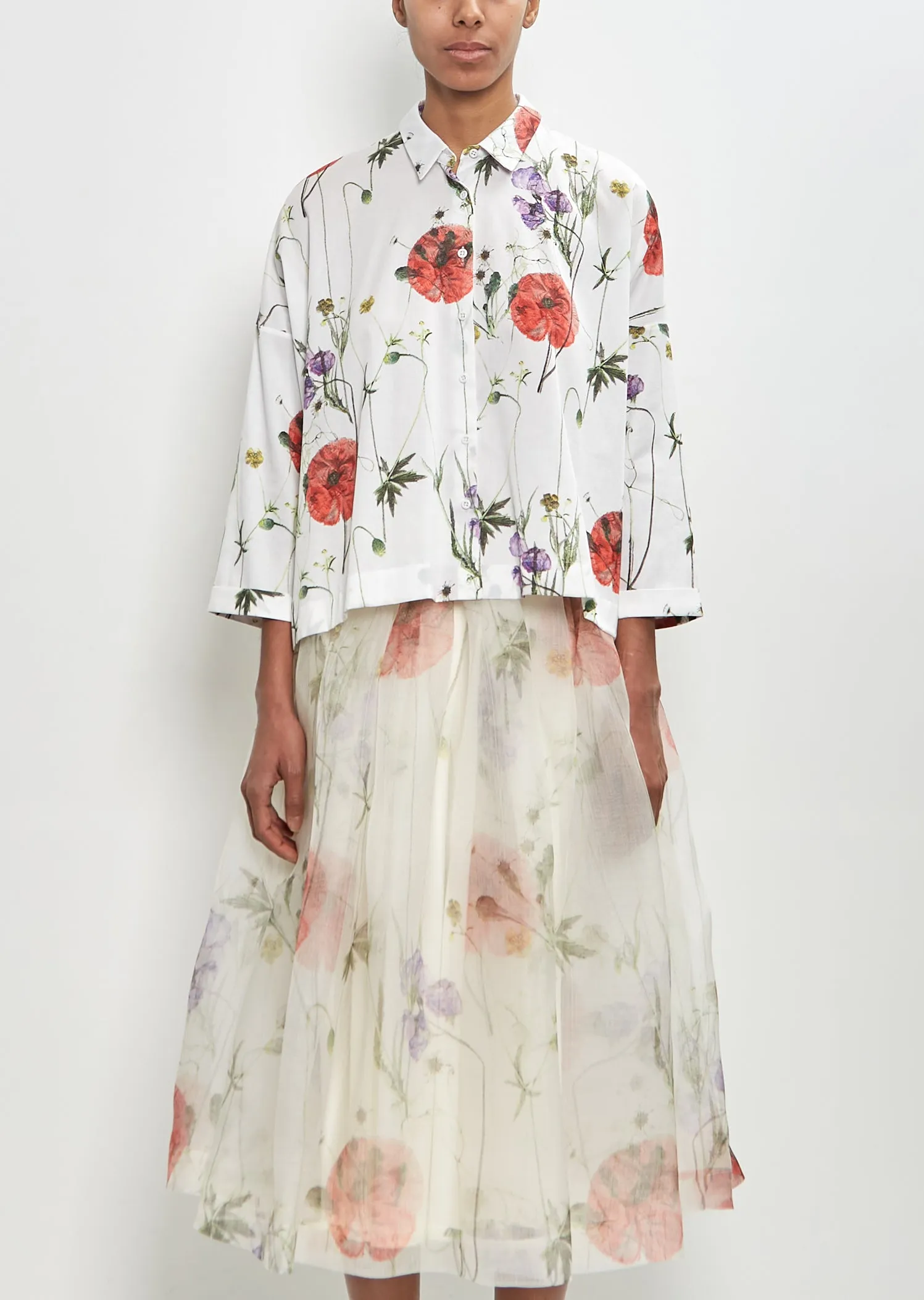 Cotton Brigitte Printed Shirt sold by La Garconne