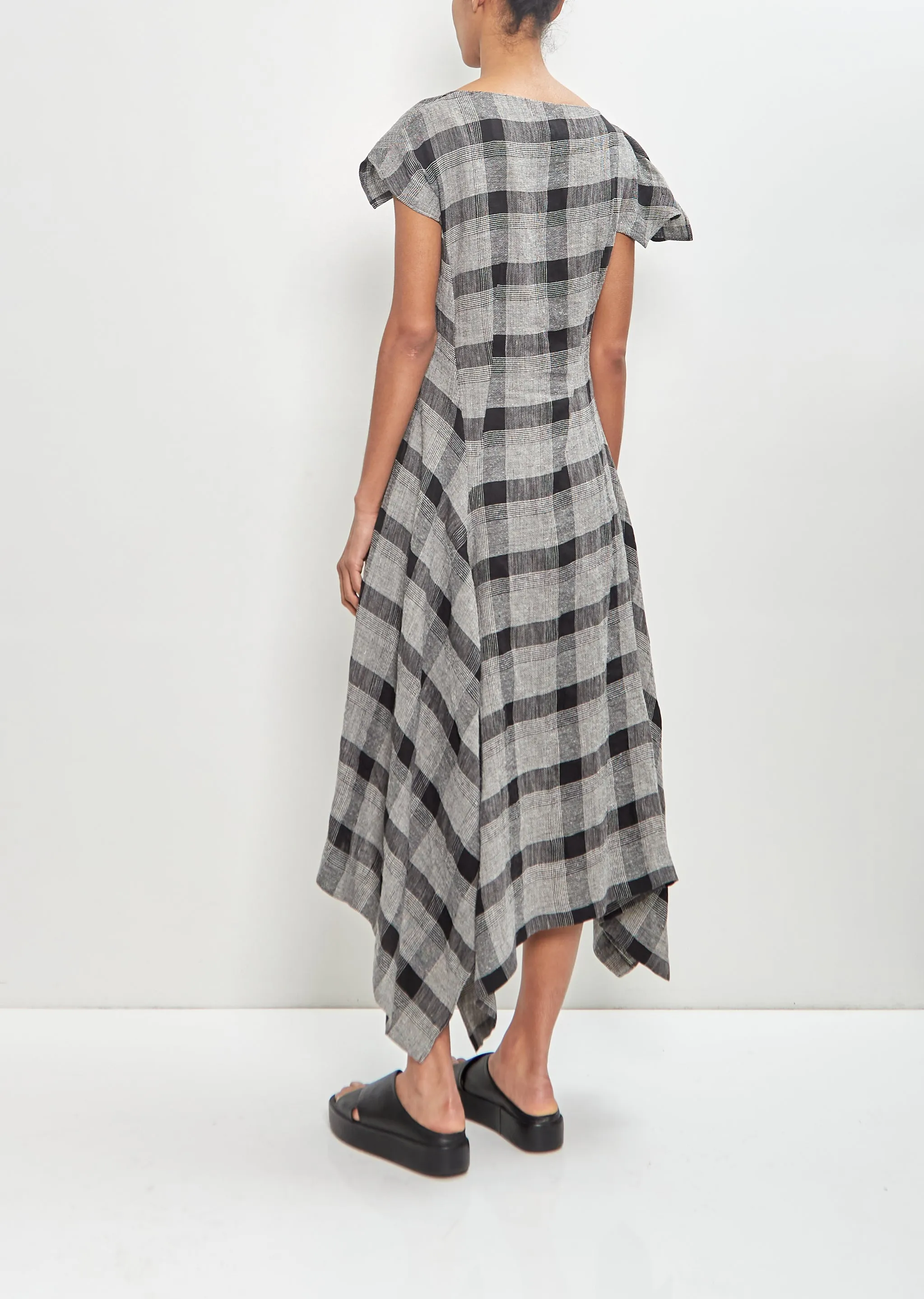 Flax Silk Handkerchief Hem Dress sold by La Garconne product image thumbnail 3