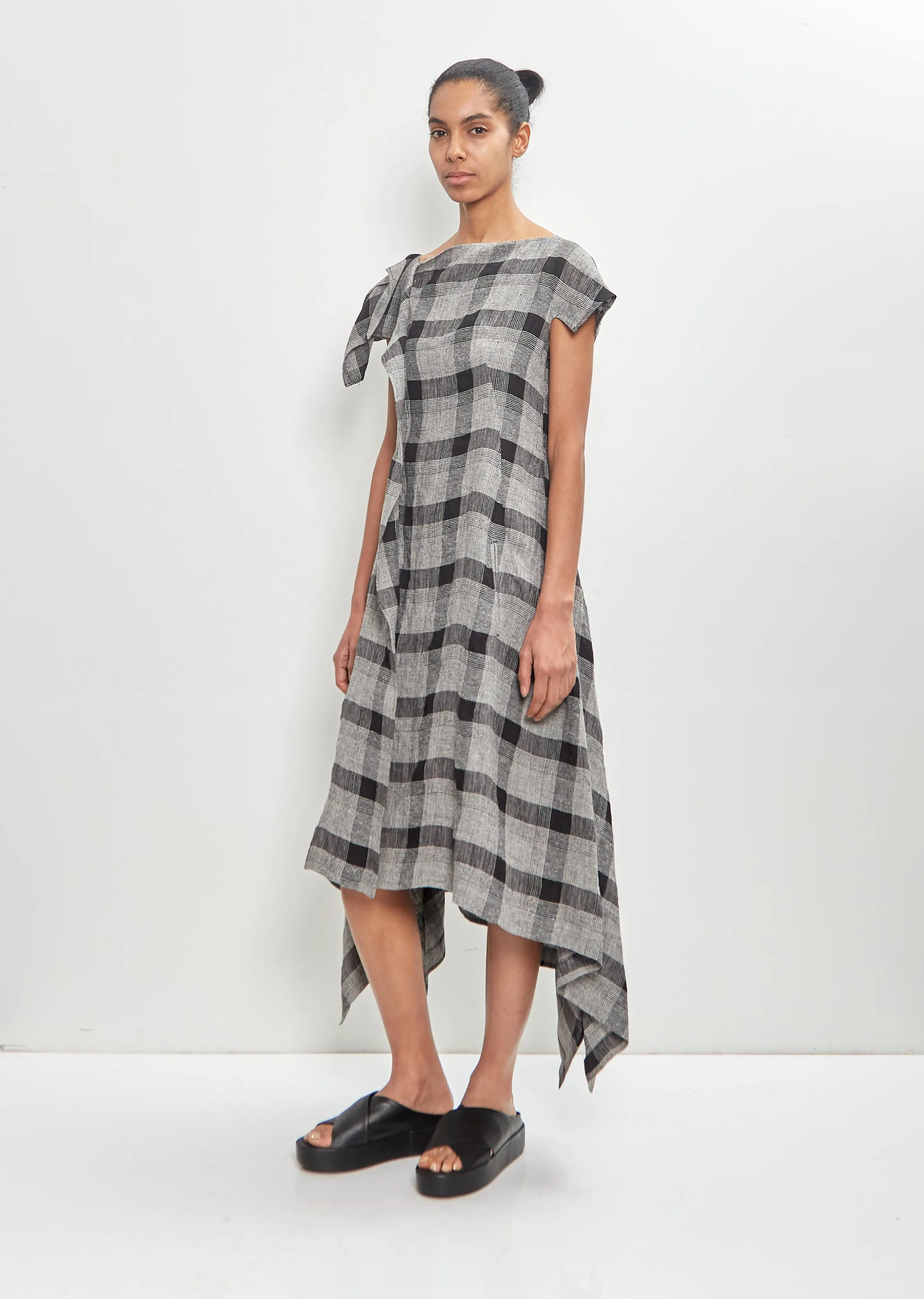 Flax Silk Handkerchief Hem Dress sold by La Garconne product image thumbnail 4