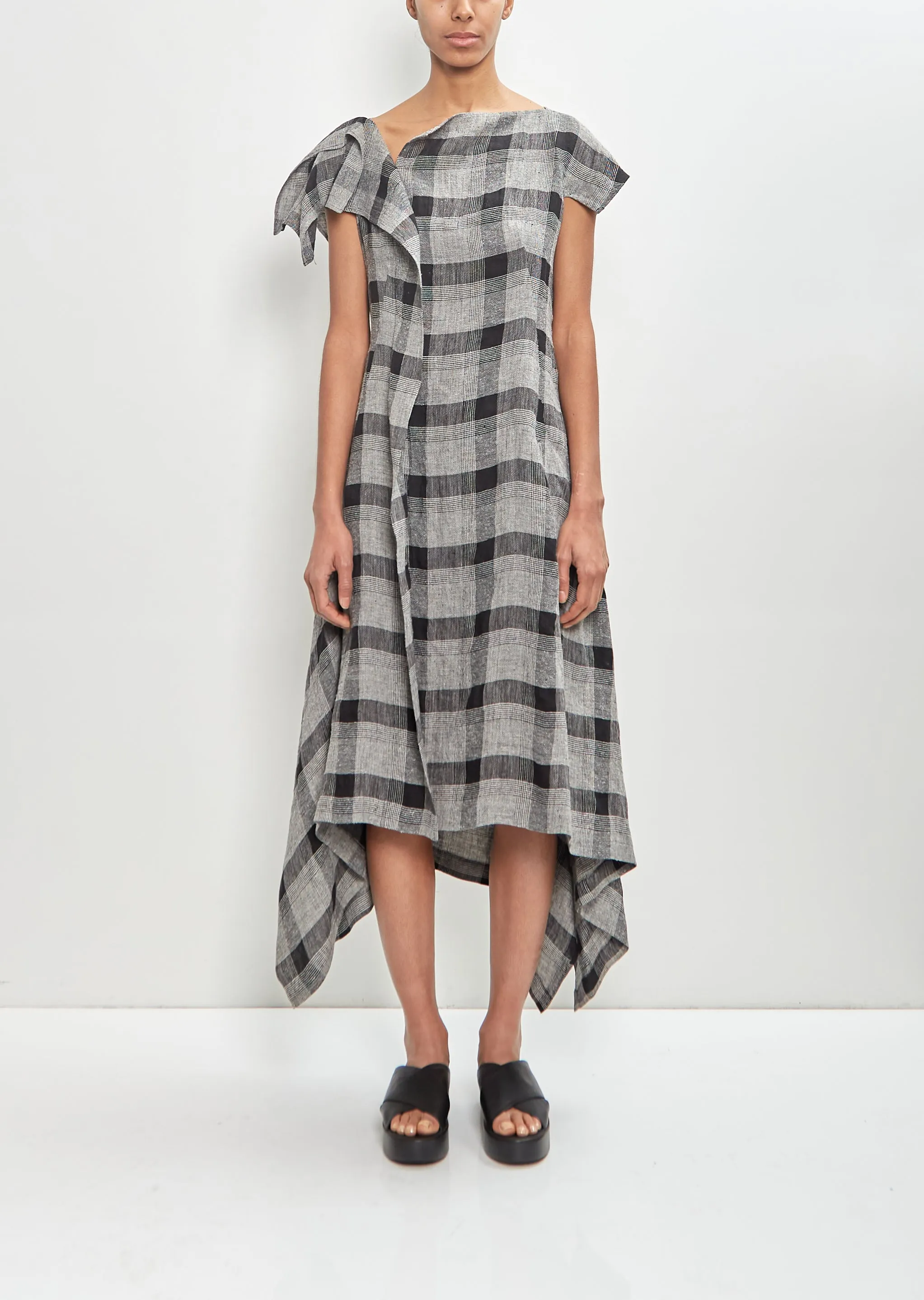 Flax Silk Handkerchief Hem Dress sold by La Garconne