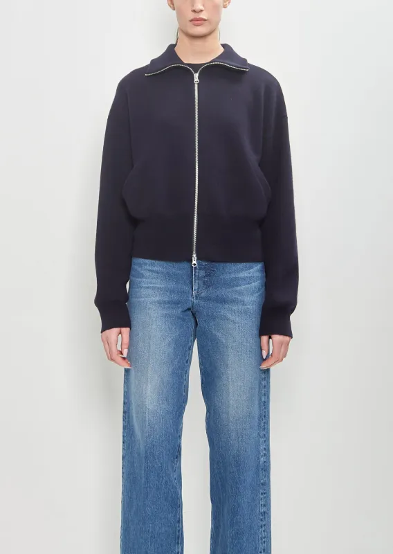 Cashmere n°385 Xtra Cute Cardigan — Navy sold by La Garconne