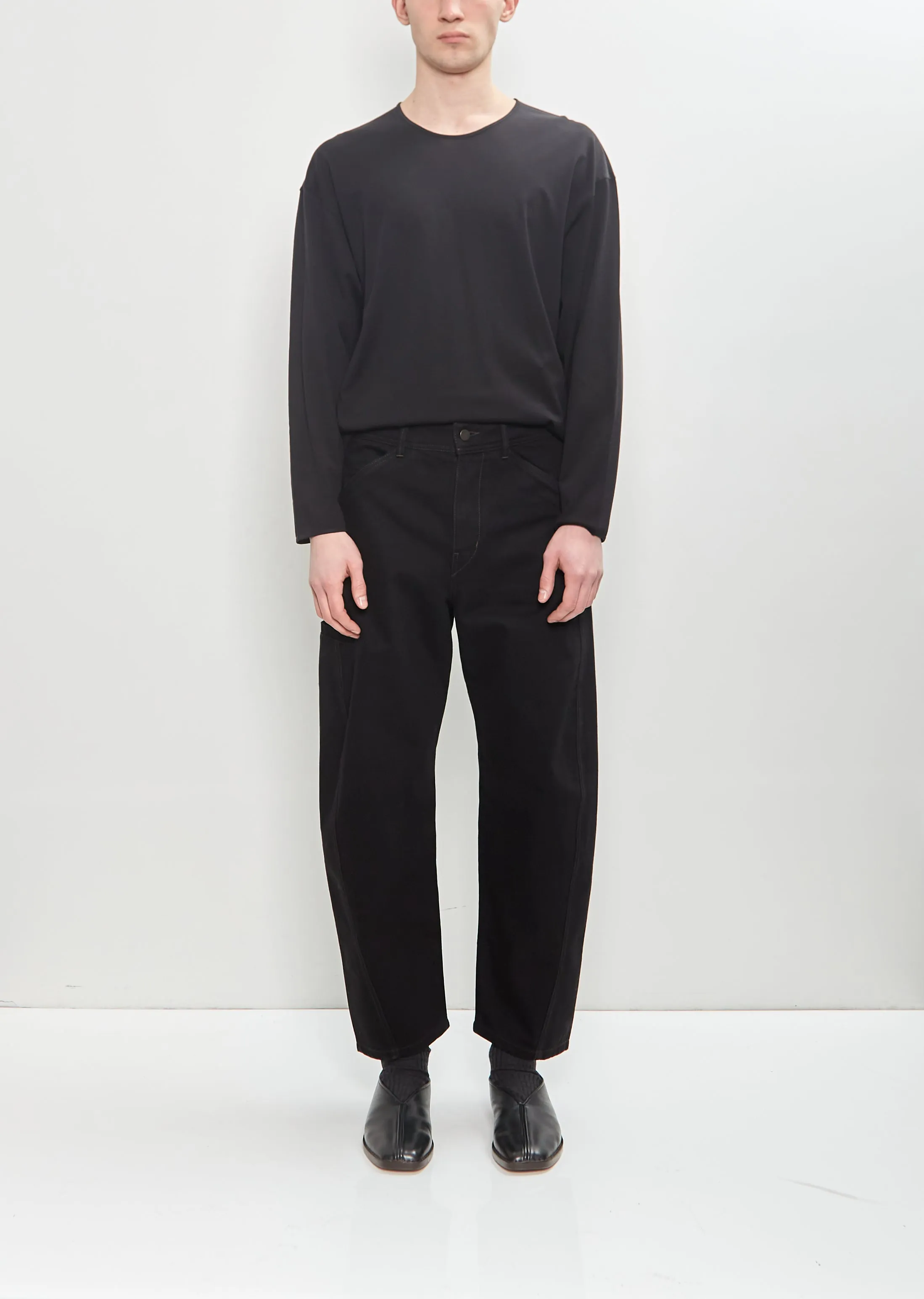 Denim Twisted Workwear Pants sold by La Garconne