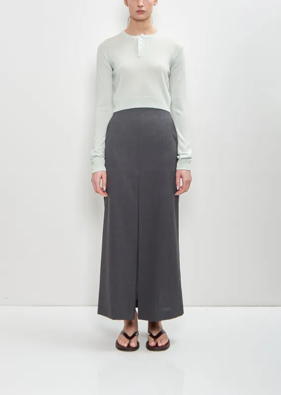 Wool Mohair Hop Sack Slit Skirt sold by La Garconne