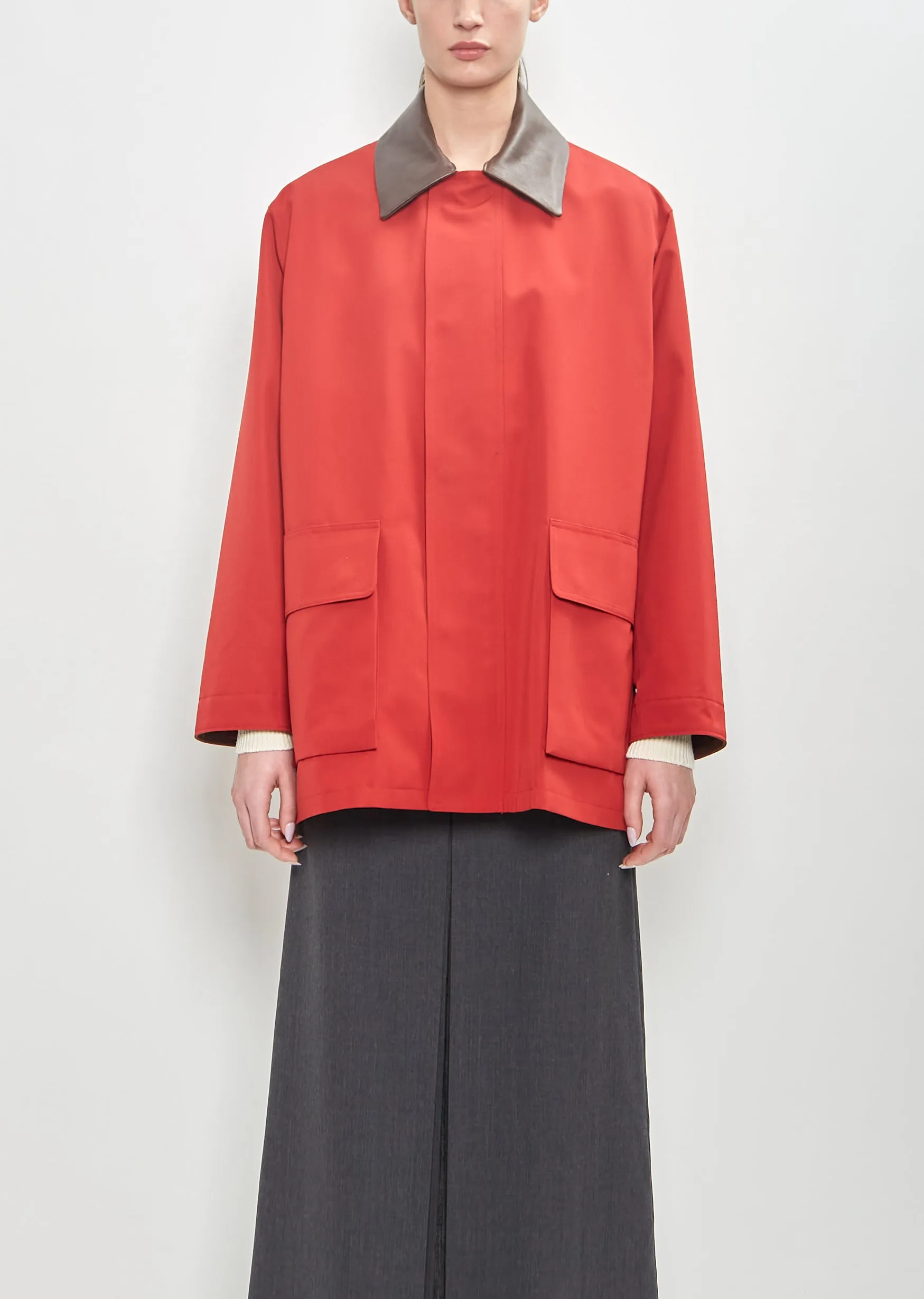 Wool Max Canvas Blouson — Red sold by La Garconne