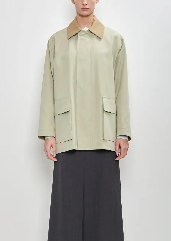 Wool Max Canvas Blouson — Pale Olive sold by La Garconne