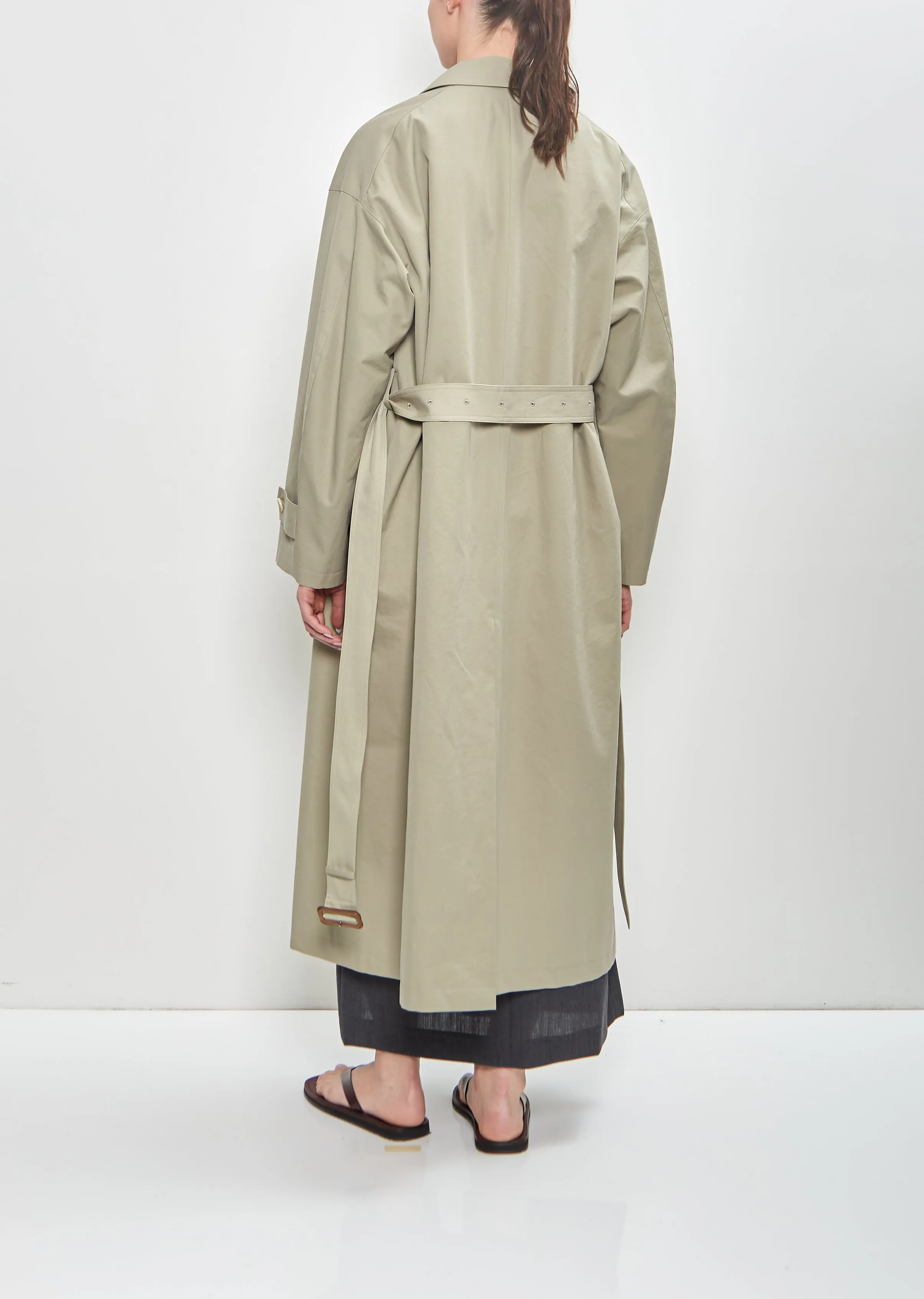 Washed Finx Gabardine Soutien Collar Coat sold by La Garconne product image thumbnail 3
