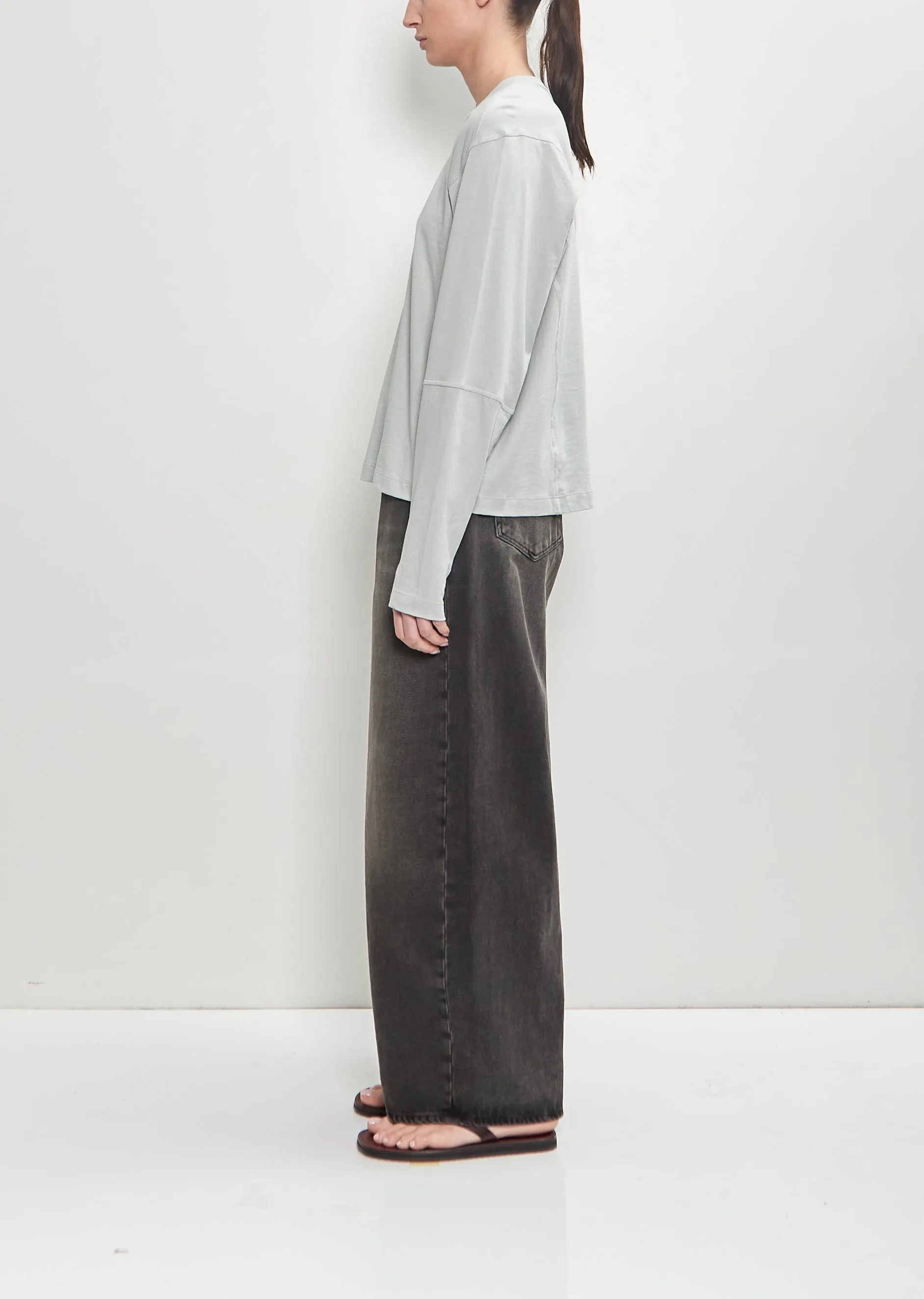 Coverstitch Long Sleeve T-Shirt — Sea Glass sold by La Garconne product image thumbnail 2