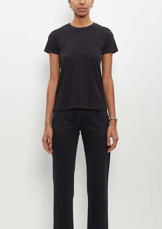 Cotton Mini Boy T-Shirt — Jet Black sold by La Garconne