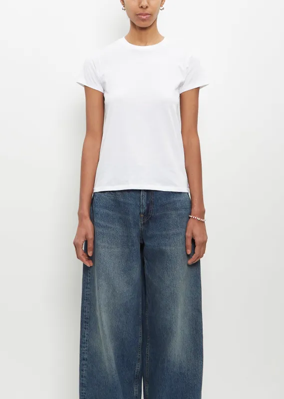 Cotton Mini Boy T-Shirt — Optic White sold by La Garconne