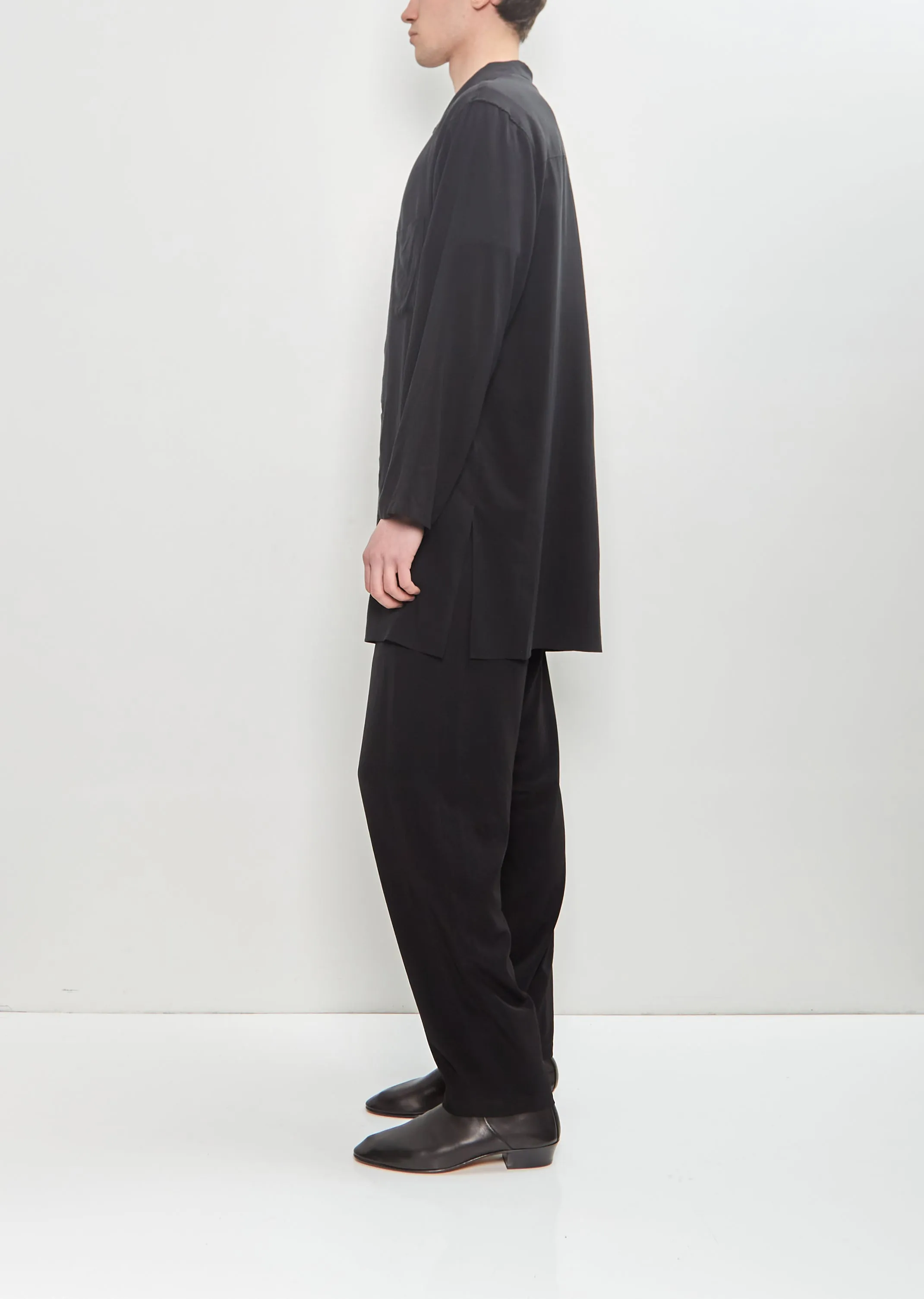 Button Collar Long Shirt sold by La Garconne product image thumbnail 2