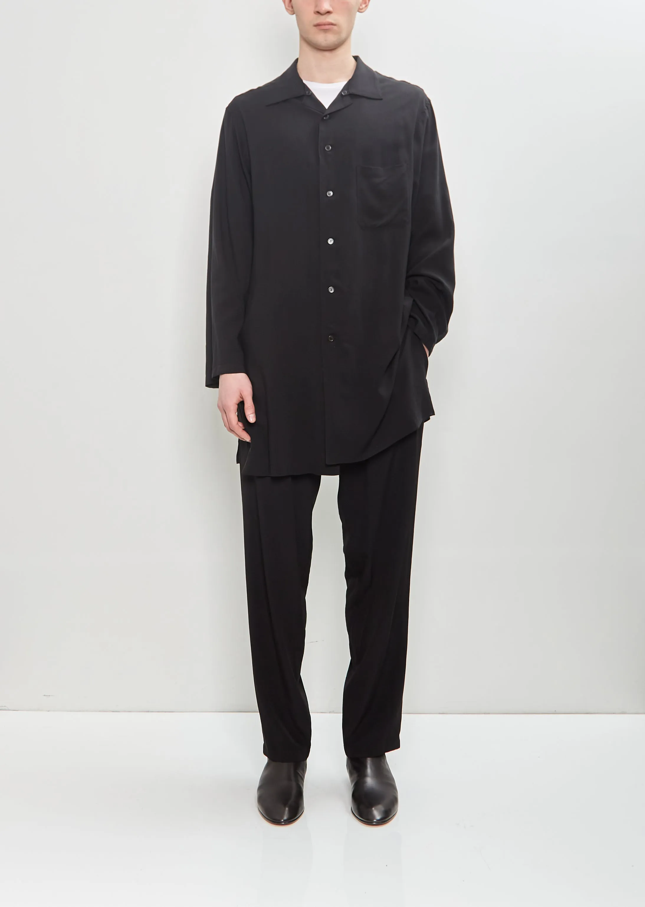 Button Collar Long Shirt sold by La Garconne product image thumbnail 5
