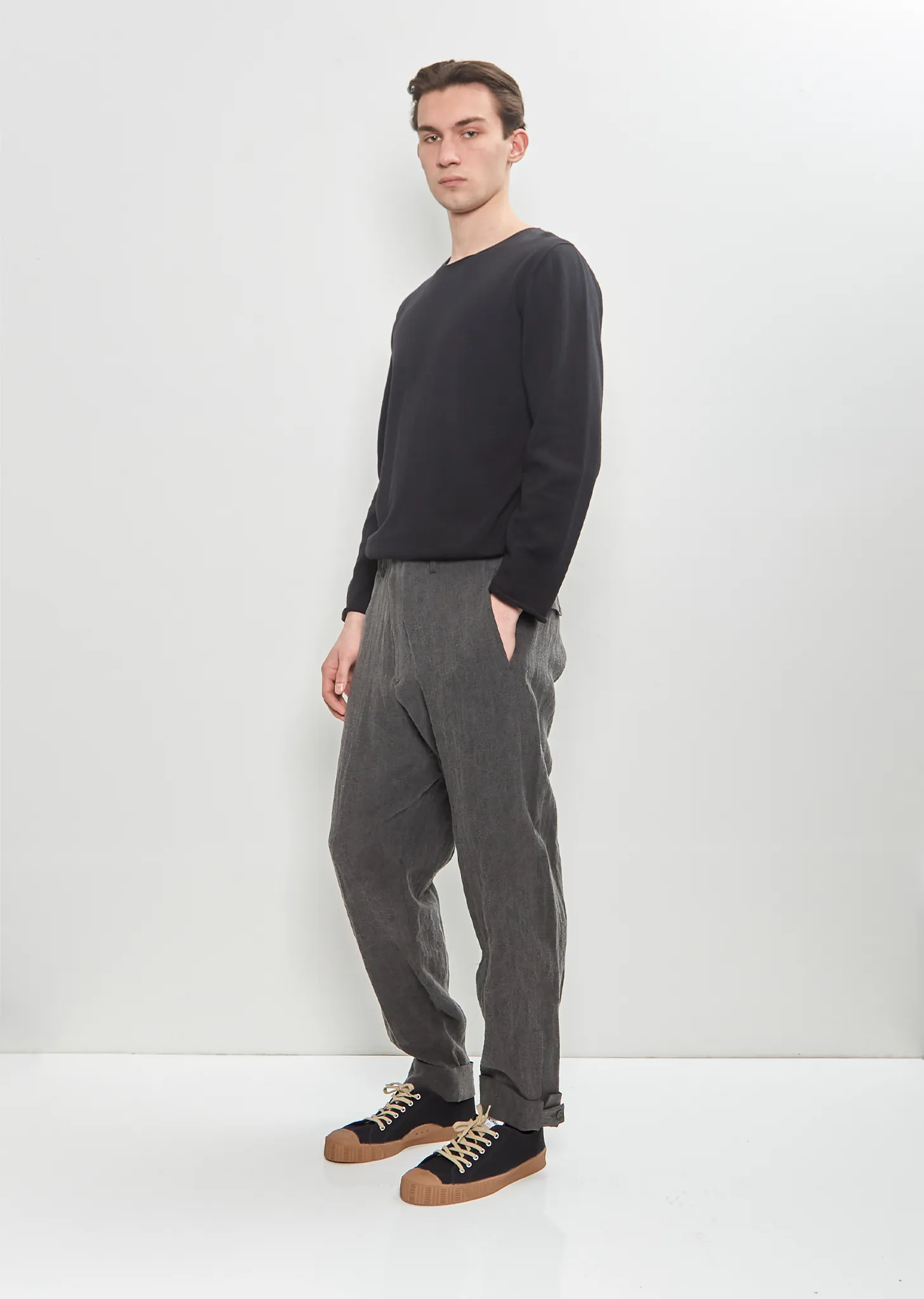 Round Neck Embroidery Sweater — Black sold by La Garconne product image thumbnail 4