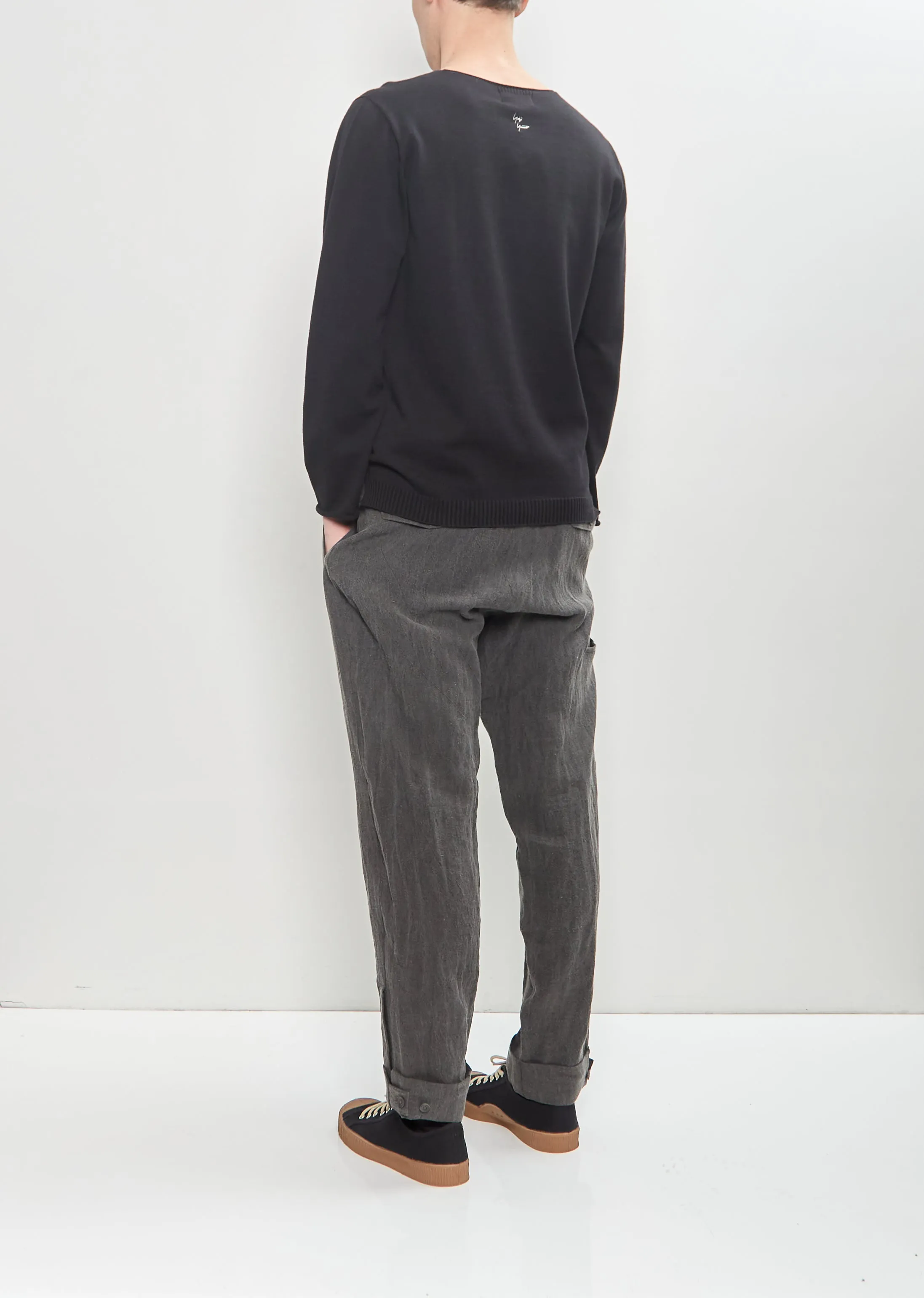 Round Neck Embroidery Sweater — Black sold by La Garconne product image thumbnail 3