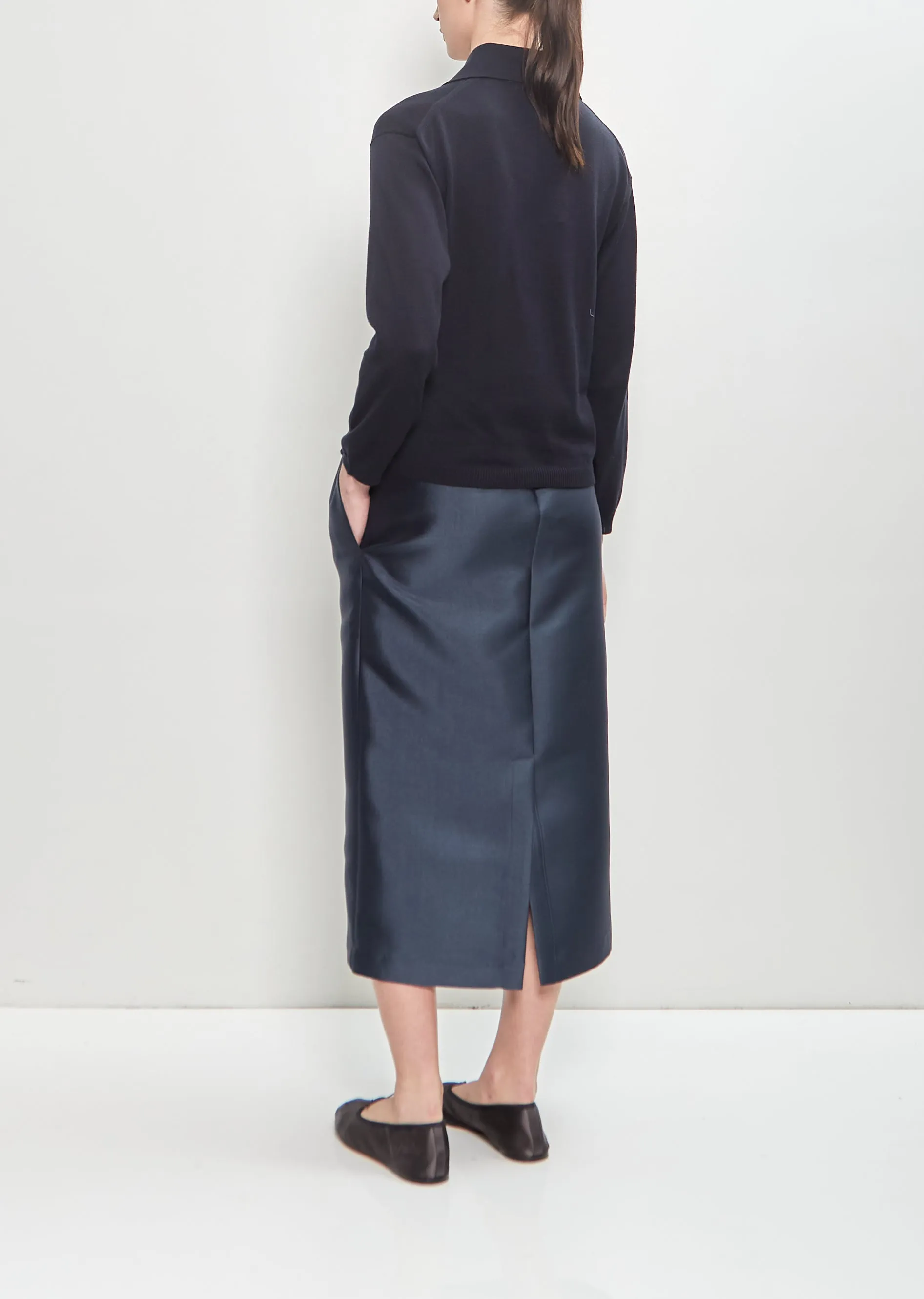 Technical Satin Tube Skirt sold by La Garconne product image thumbnail 3