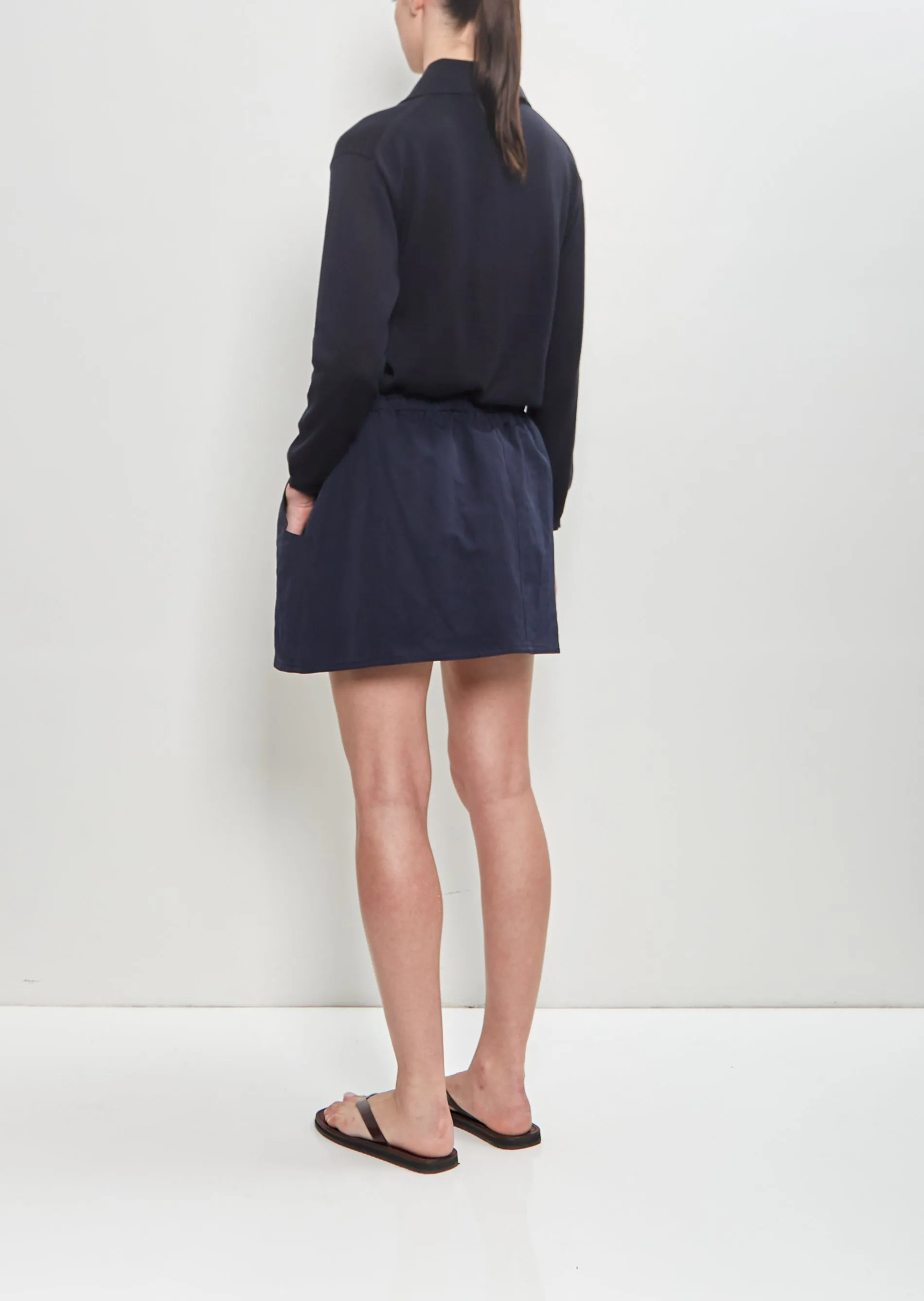 Linen Blend Extra Pocket Skirt sold by La Garconne product image thumbnail 3