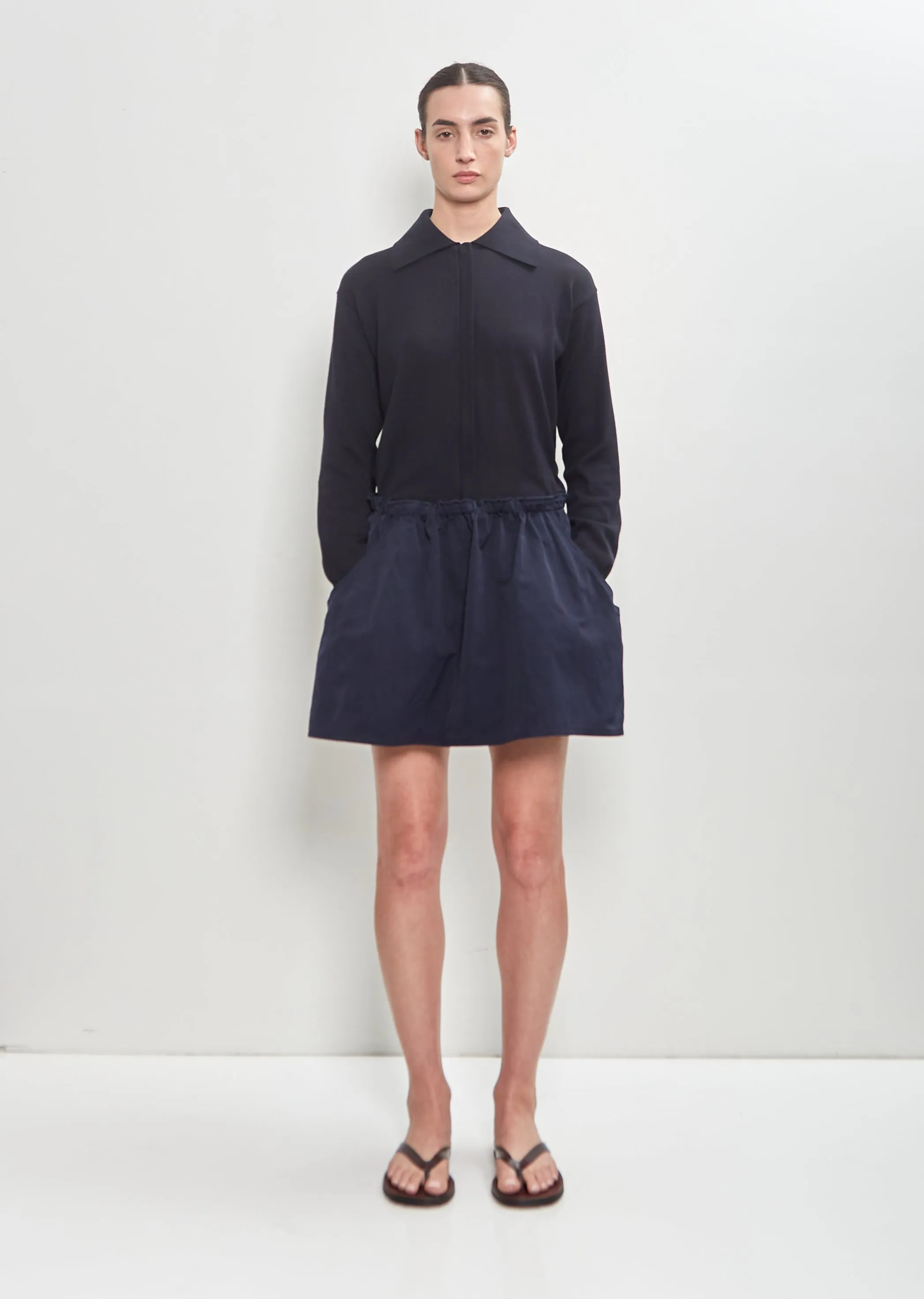 Linen Blend Extra Pocket Skirt sold by La Garconne product image thumbnail 4