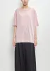 Cotton Hatro Short Sleeve T-Shirt — Light Pink sold by La Garconne