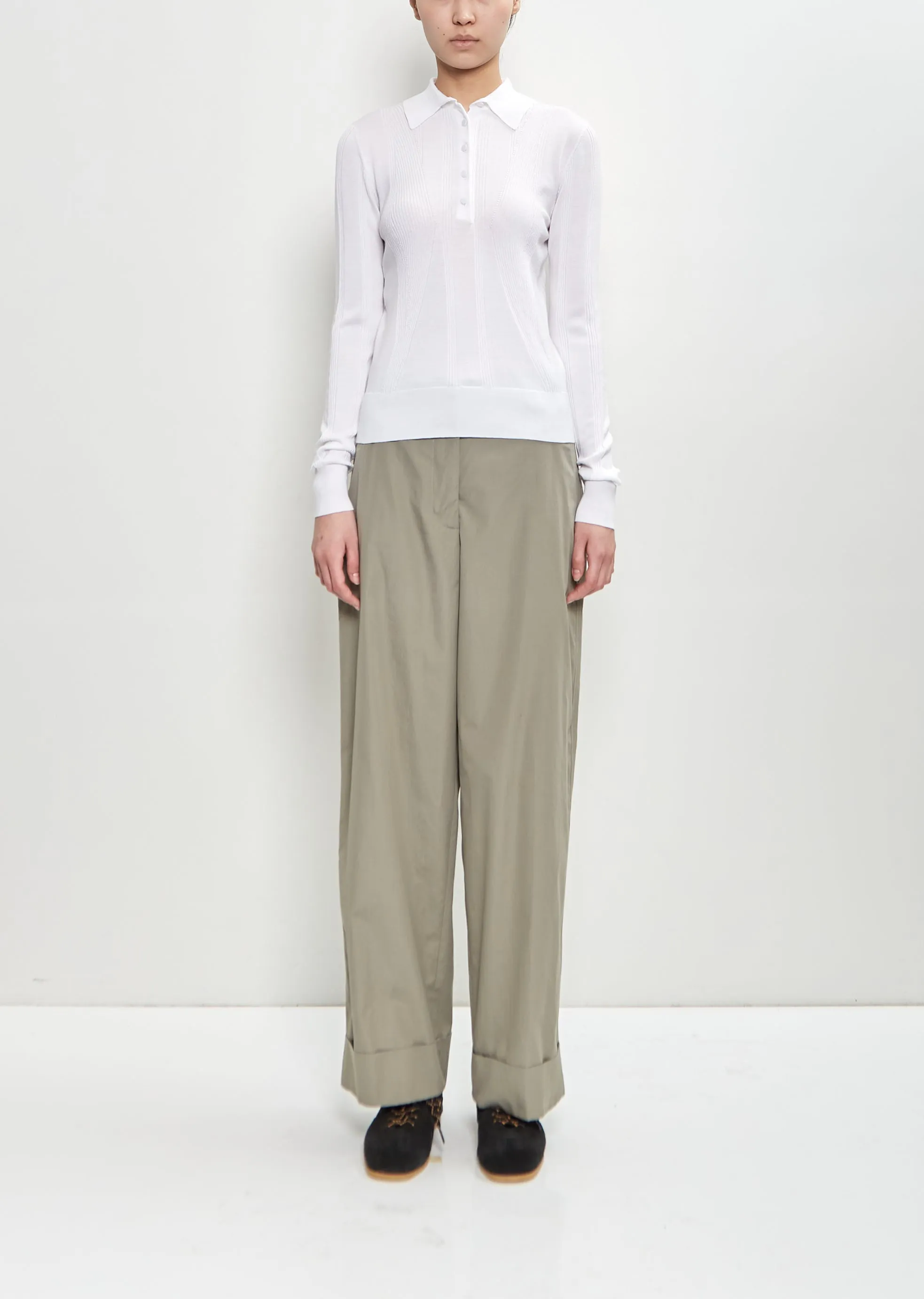 Cotton Touria Long Sleeve Polo sold by La Garconne product image thumbnail 5