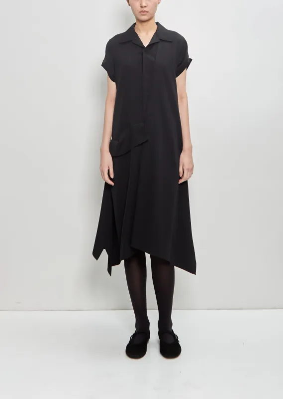 Wool Draped Shirt Dress sold by La Garconne