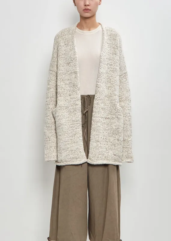Stretch Cotton Marl Cardigan sold by La Garconne
