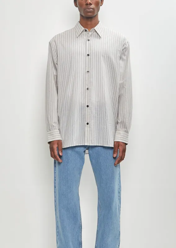 Croom Shirt — Light Grey sold by La Garconne