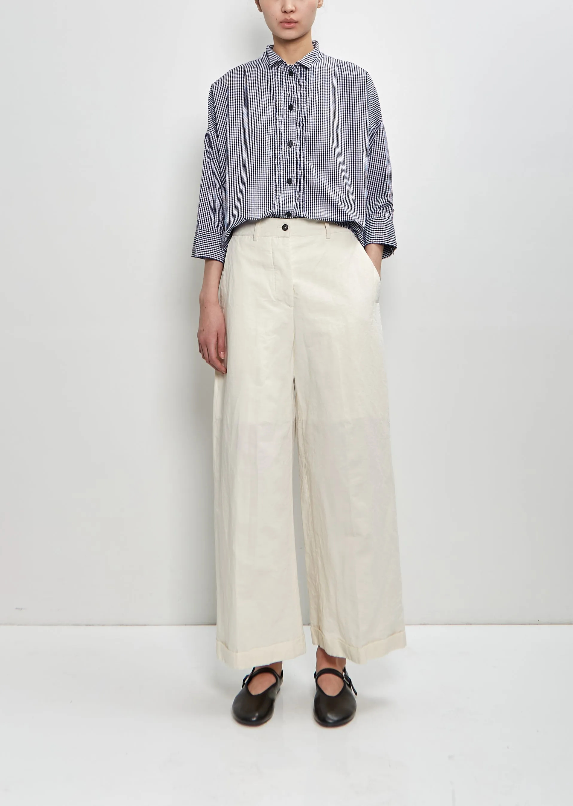 Cotton Linen Wendy Pants — Off White sold by La Garconne