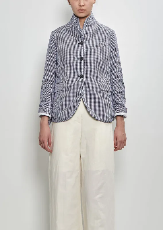 Cotton Tyrol Jacket — Navy Check sold by La Garconne