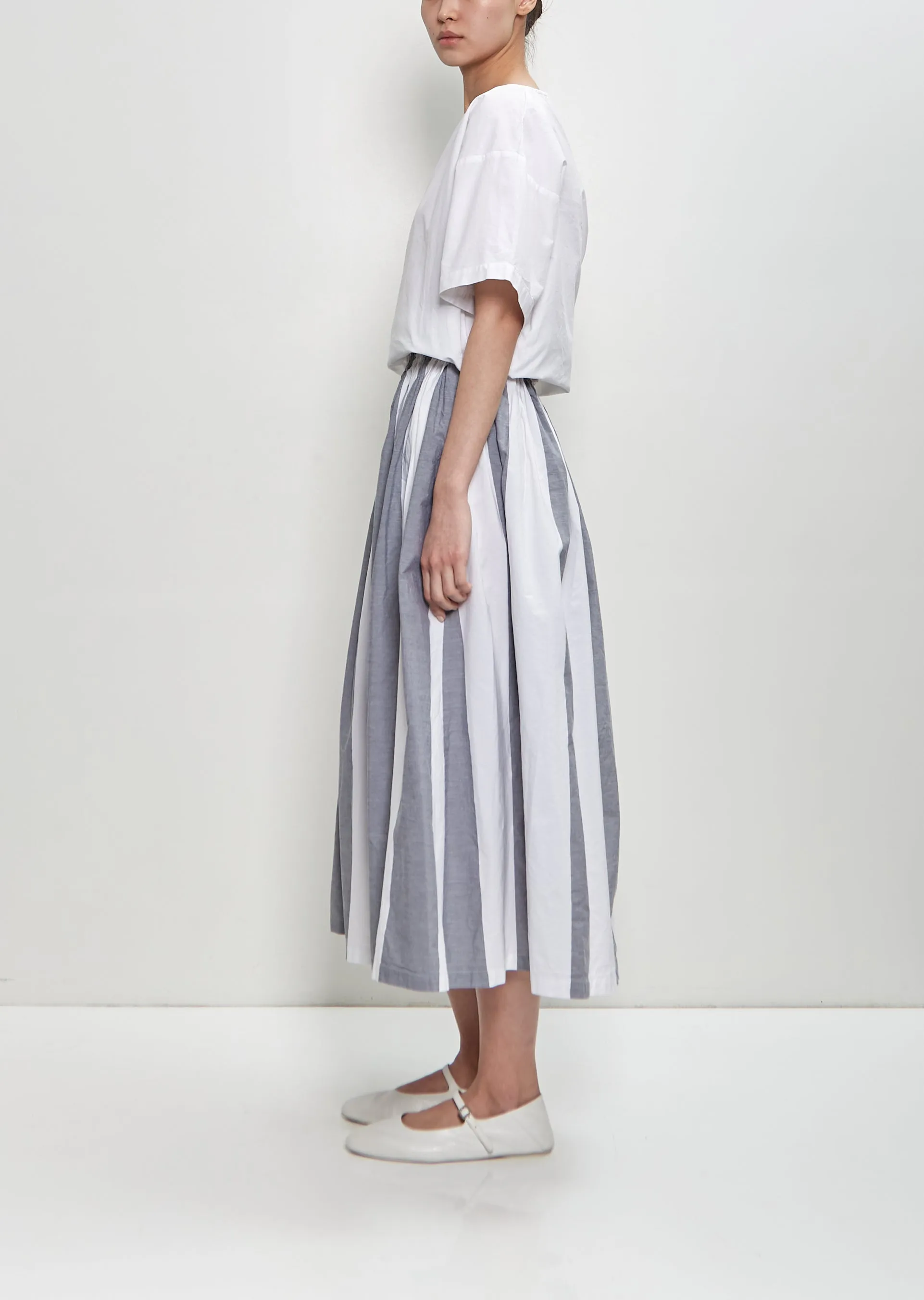 Organic Cotton Skye Skirt — 10cm Wide Stripe sold by La Garconne product image thumbnail 2