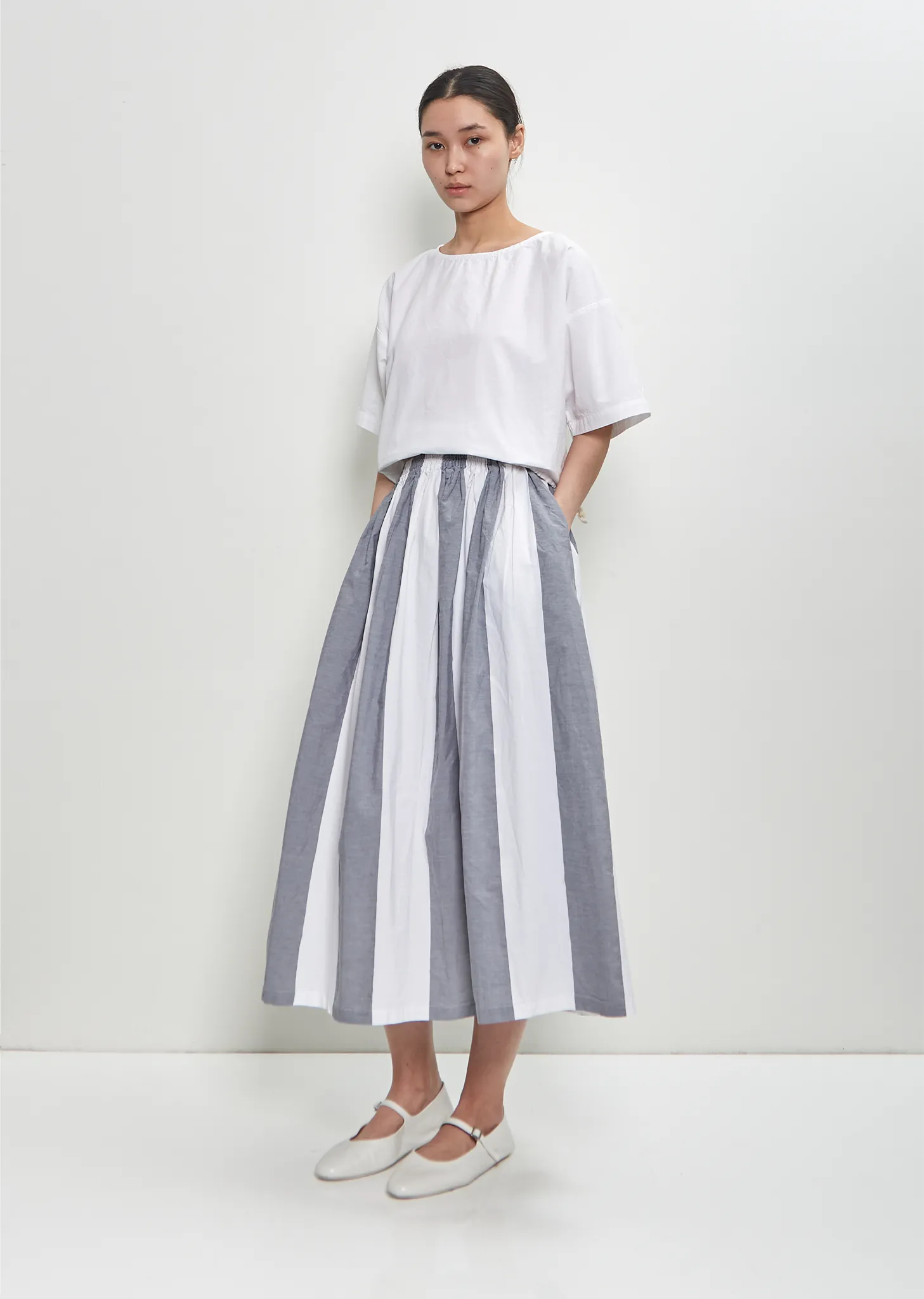 Organic Cotton Skye Skirt — 10cm Wide Stripe sold by La Garconne product image thumbnail 4
