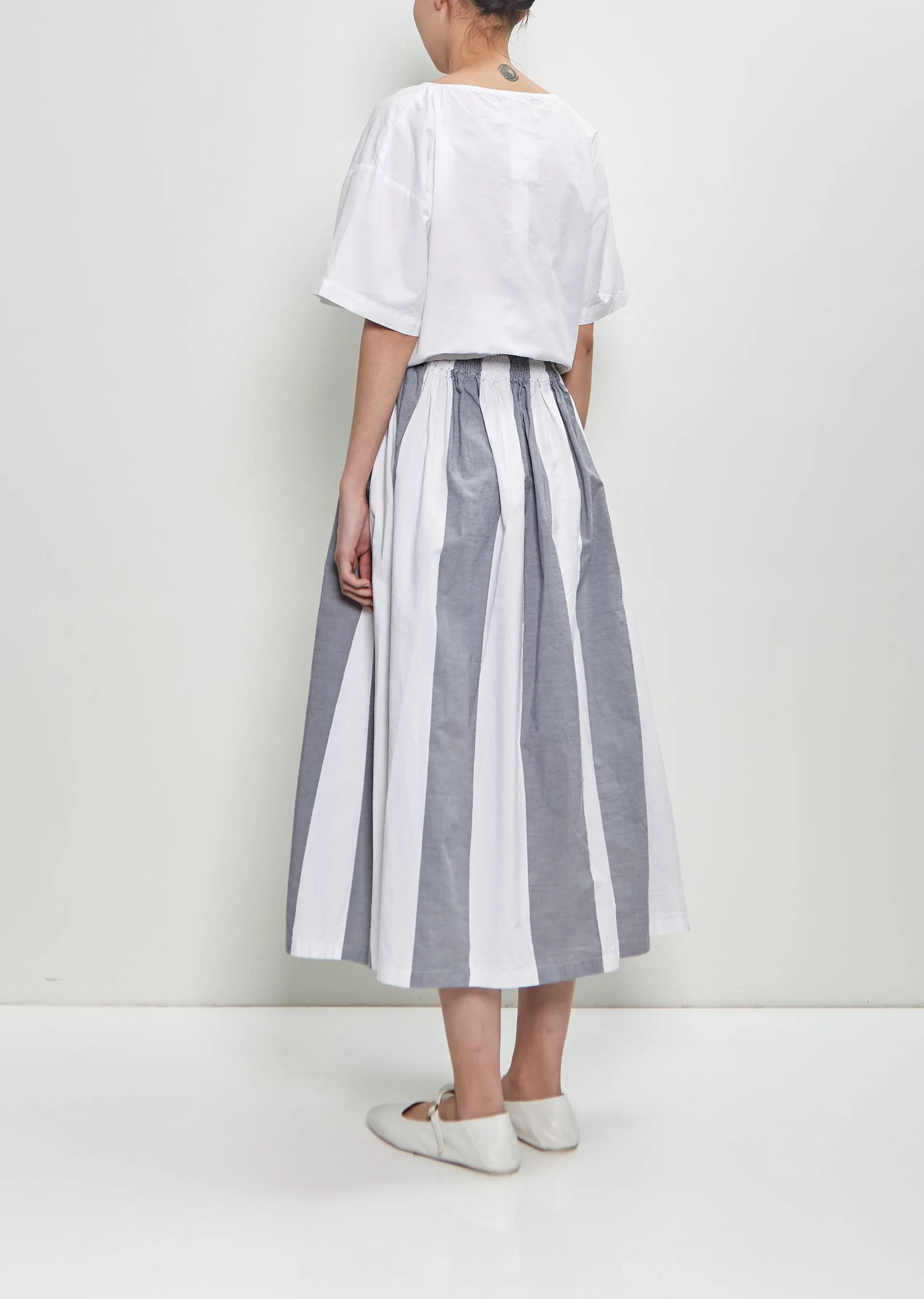 Organic Cotton Skye Skirt — 10cm Wide Stripe sold by La Garconne product image thumbnail 3