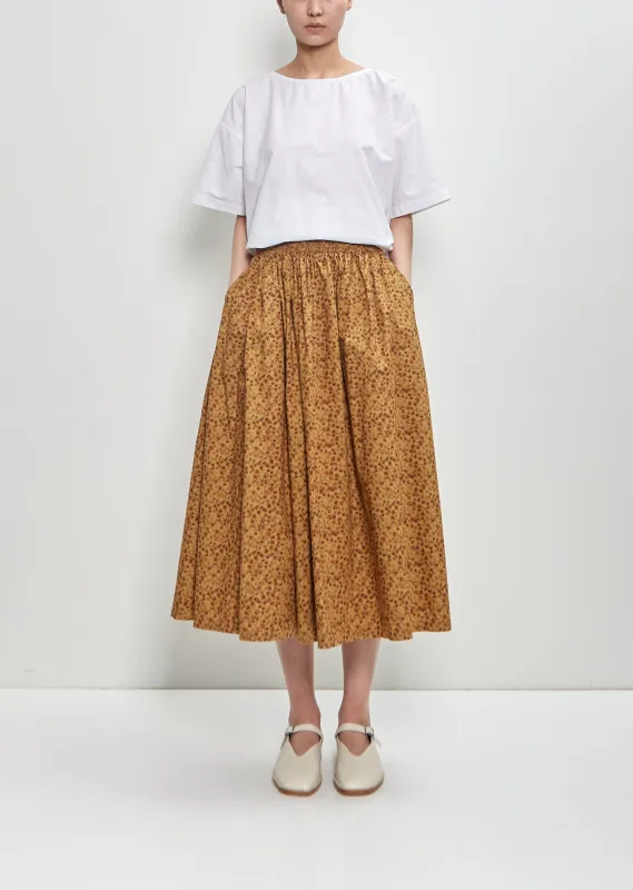 Organic Cotton Skye Skirt — Bronze Floral sold by La Garconne
