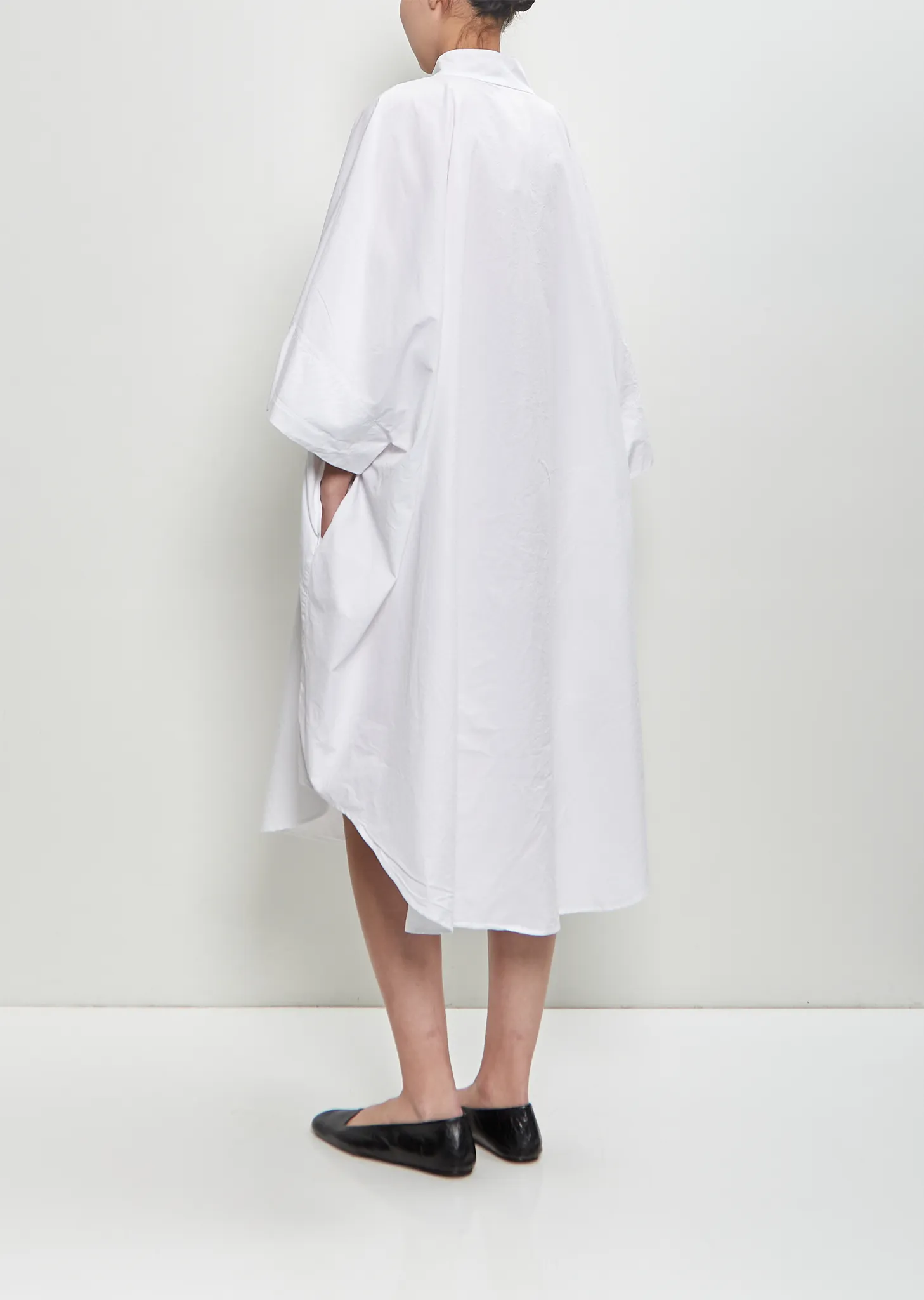 Organic Cotton Octo Overshirt Dress — White sold by La Garconne product image thumbnail 3