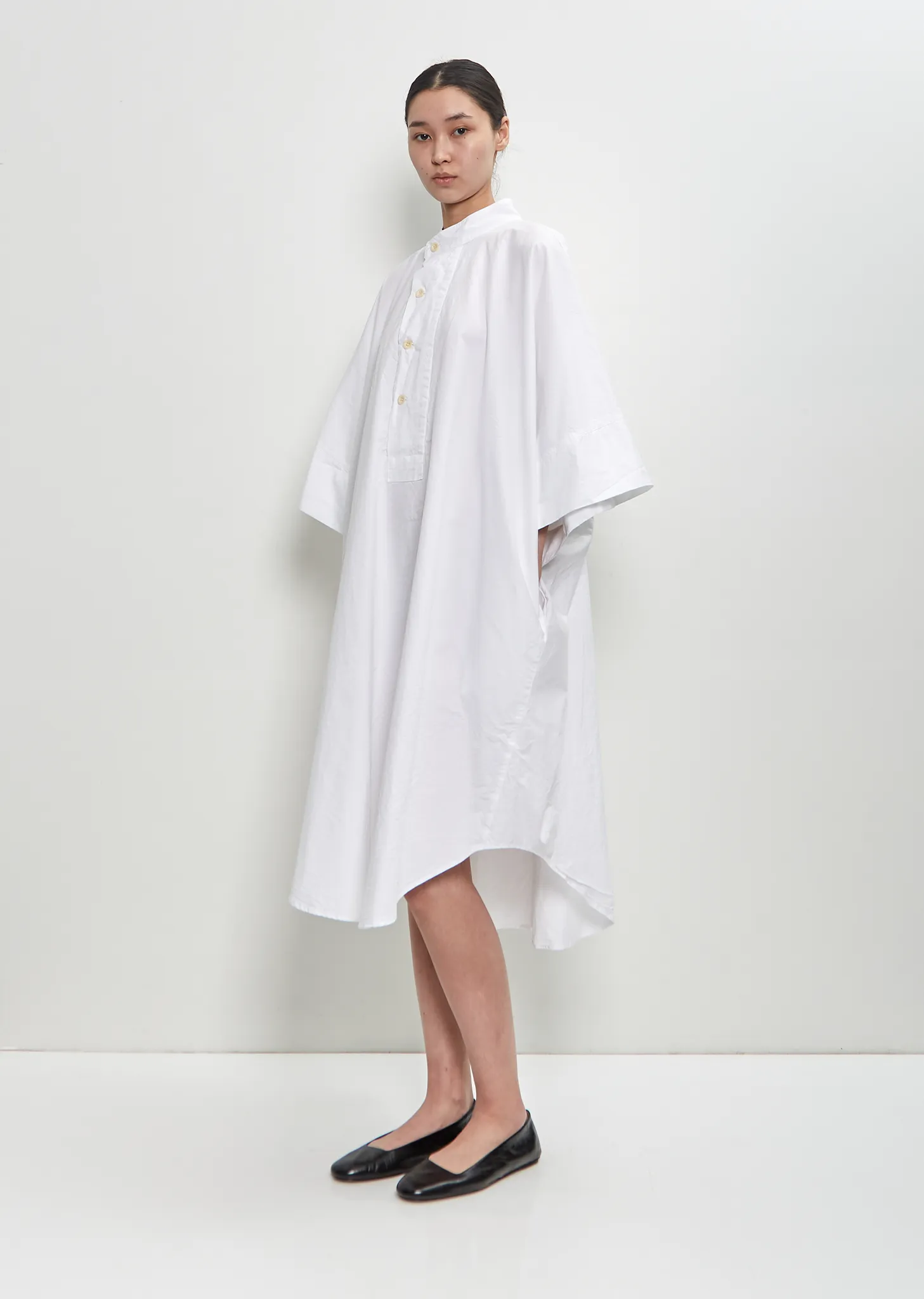Organic Cotton Octo Overshirt Dress — White sold by La Garconne product image thumbnail 4