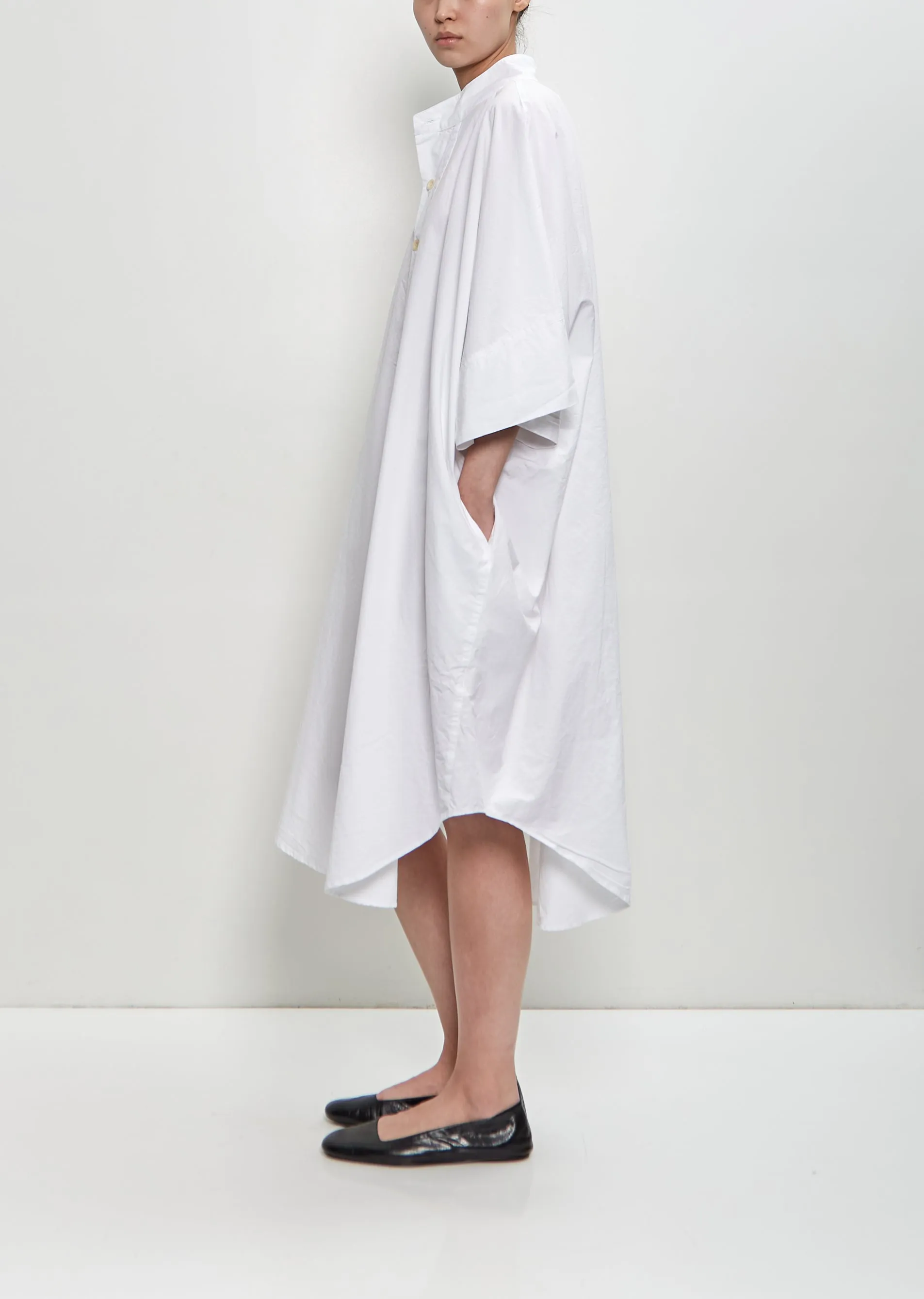 Organic Cotton Octo Overshirt Dress — White sold by La Garconne product image thumbnail 2